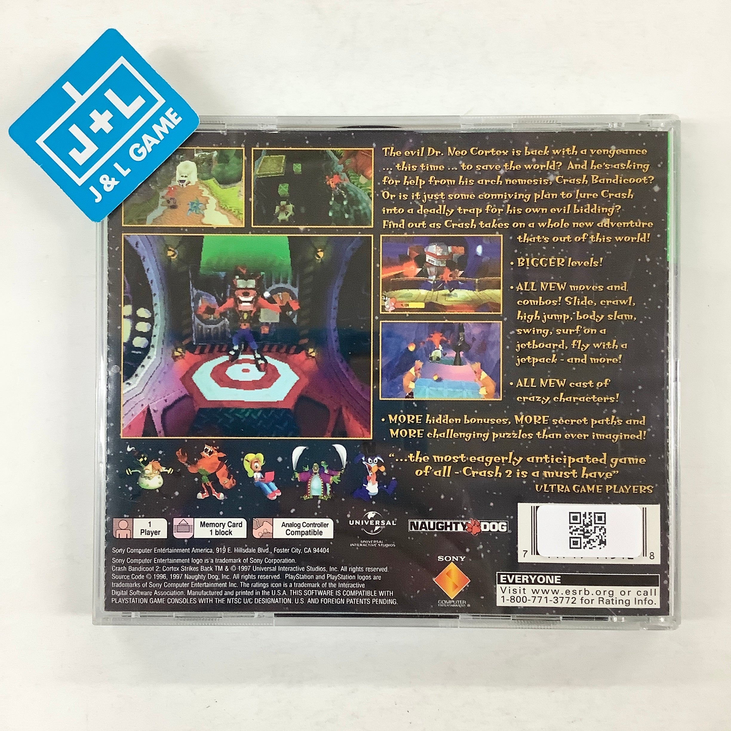 Crash Bandicoot 2: Cortex Strikes Back (Greatest Hits) - (PS1) PlayStation 1 [Pre-Owned] Video Games SCEA   