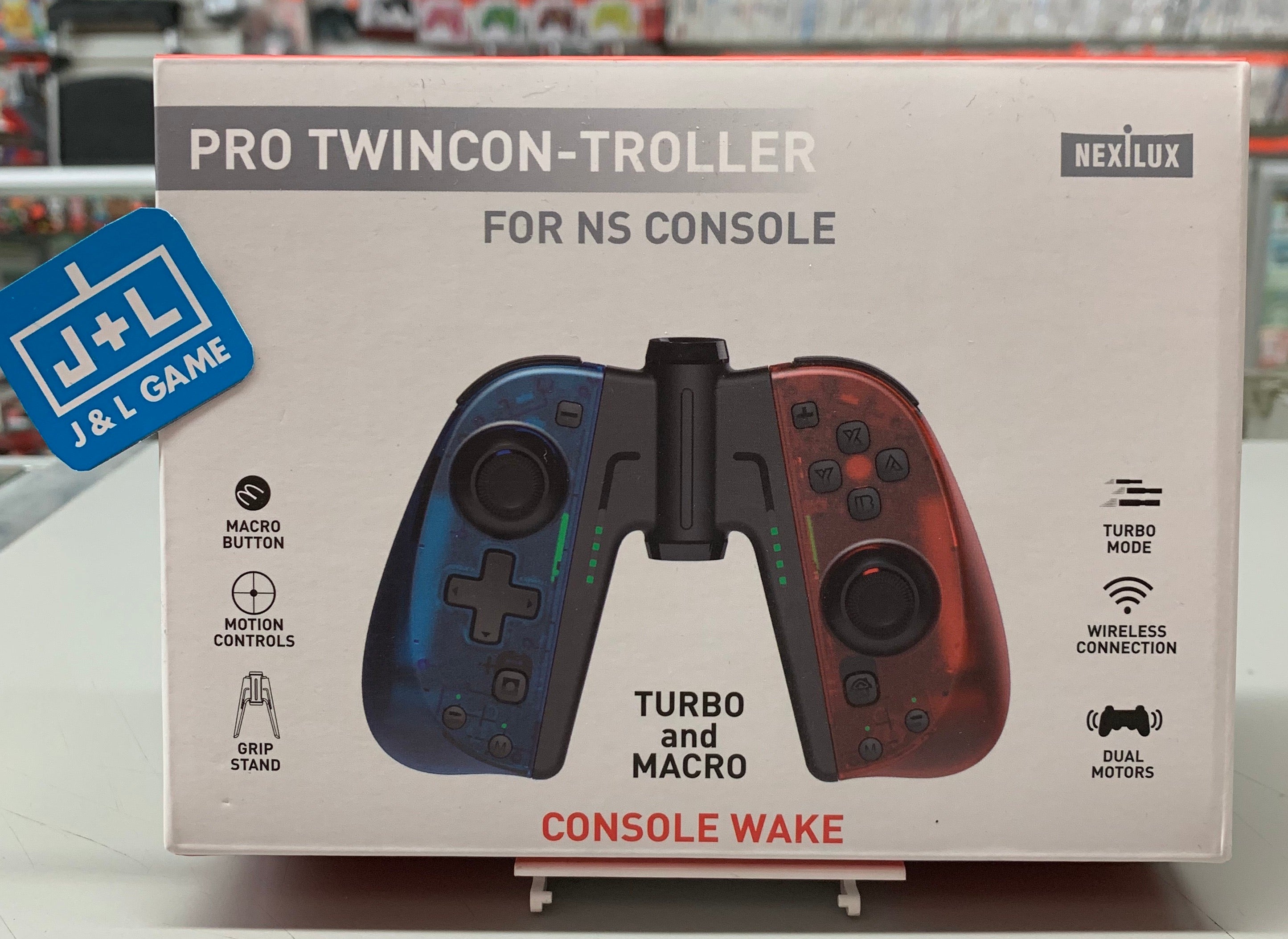 NEXiLUX Pro Twincon-Troller (Clear Blue/Clear Red) - (NSW) Nintendo Switch Accessories NEXiLUX   
