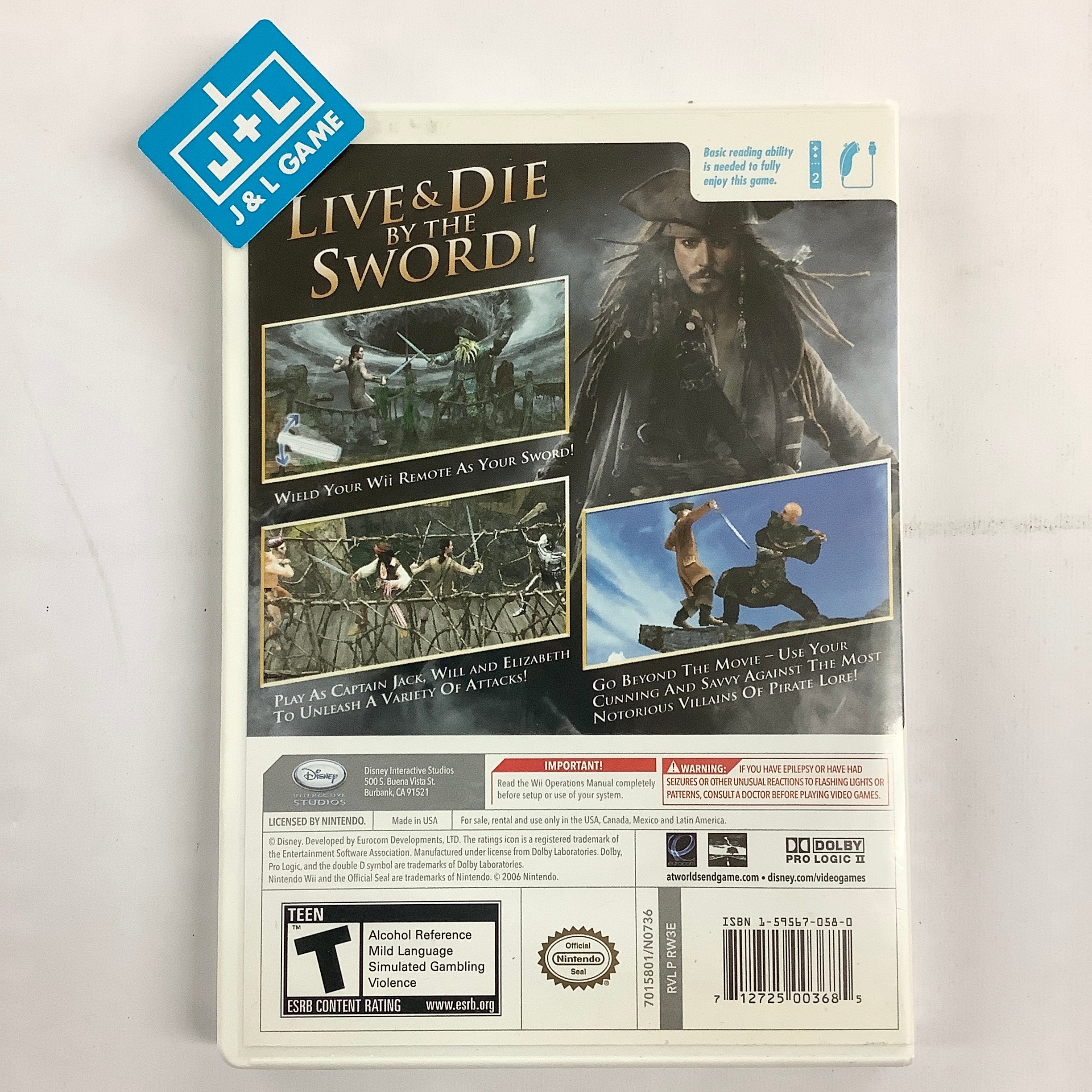 Pirates of the Caribbean: At World's End - Nintendo Wii [Pre-Owned] Video Games Disney Interactive Studios   