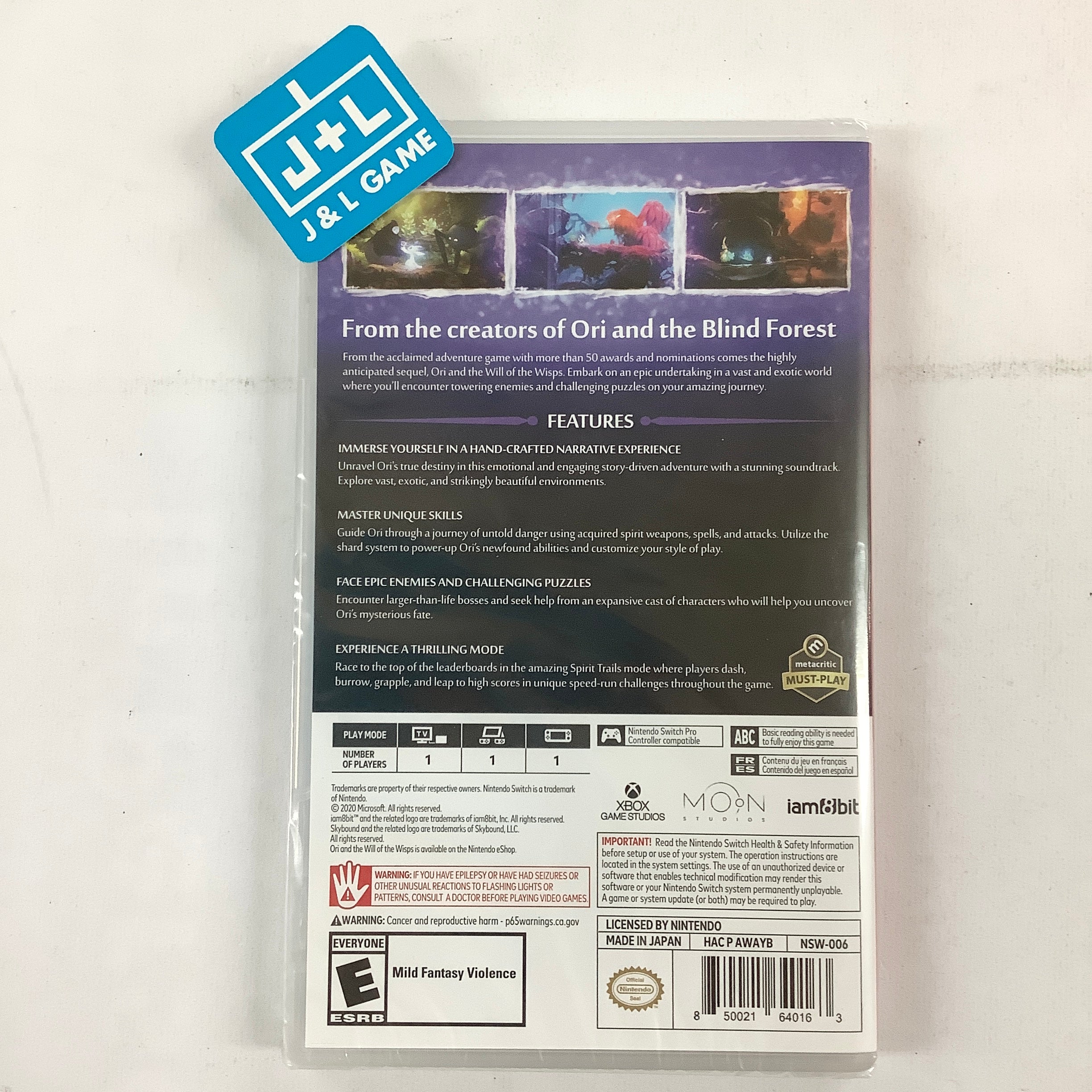 Ori and the Will of The Wisps - (NSW) Nintendo Switch Video Games iam8bit   