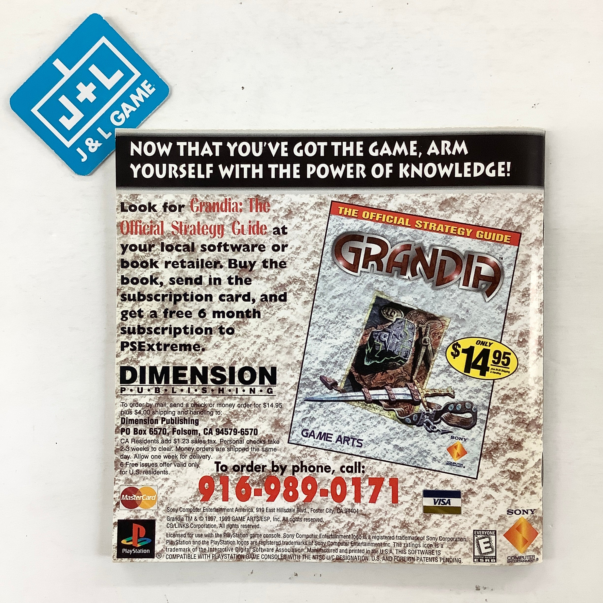 Grandia PlayStation 1 Occasion Grandia Pour PS1 – Jeu VF Complet Avec Notice, Envoi Rapide ! Galerians Ps1 Grandia PlayStation 1 Occasion Grandia Pour PS1 – Jeu VF Complet Avec Notice, Envoi Rapide ! Galerians Ps1