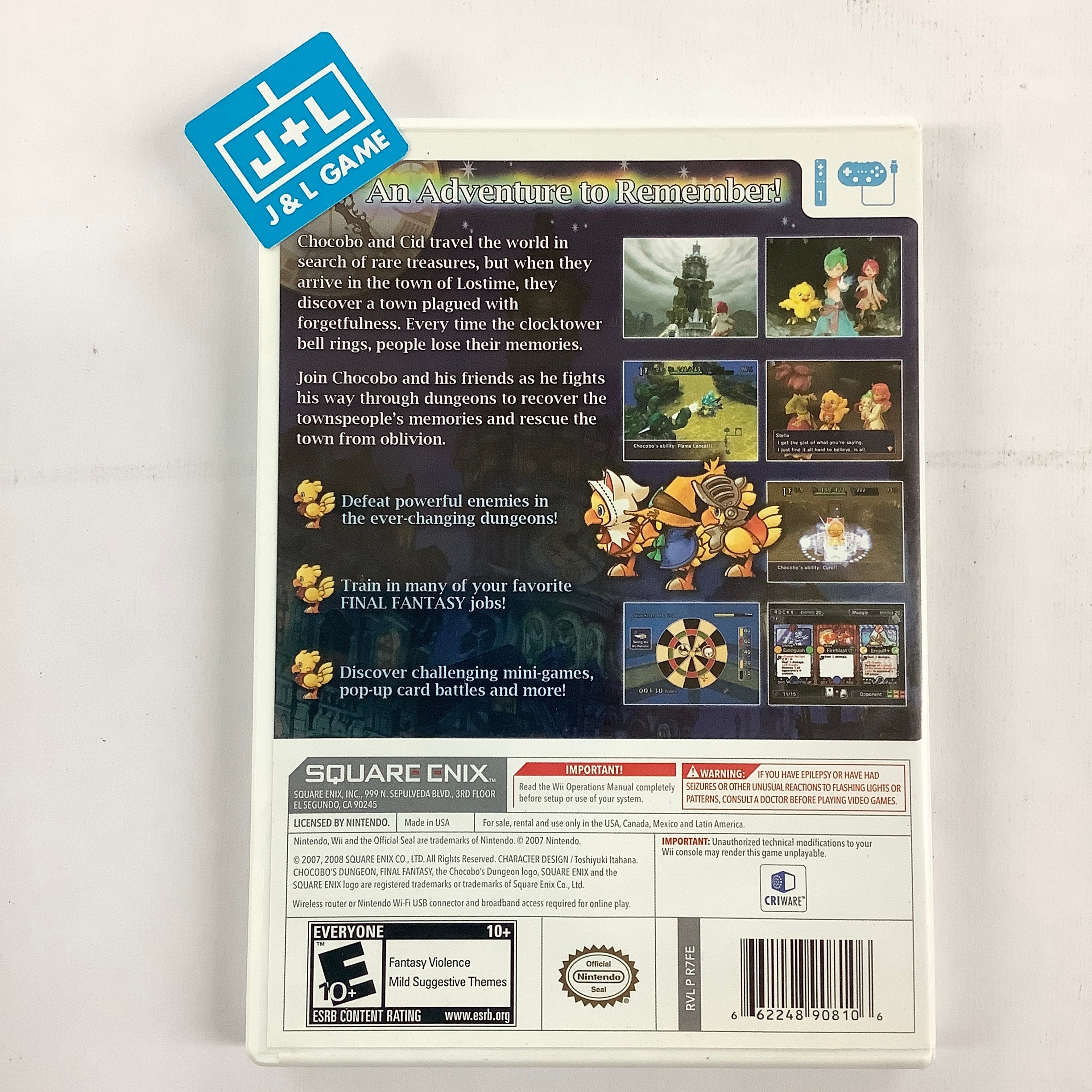 Final Fantasy Fables: Chocobo's Dungeon - Nintendo Wii [Pre-Owned] Video Games Square Enix   
