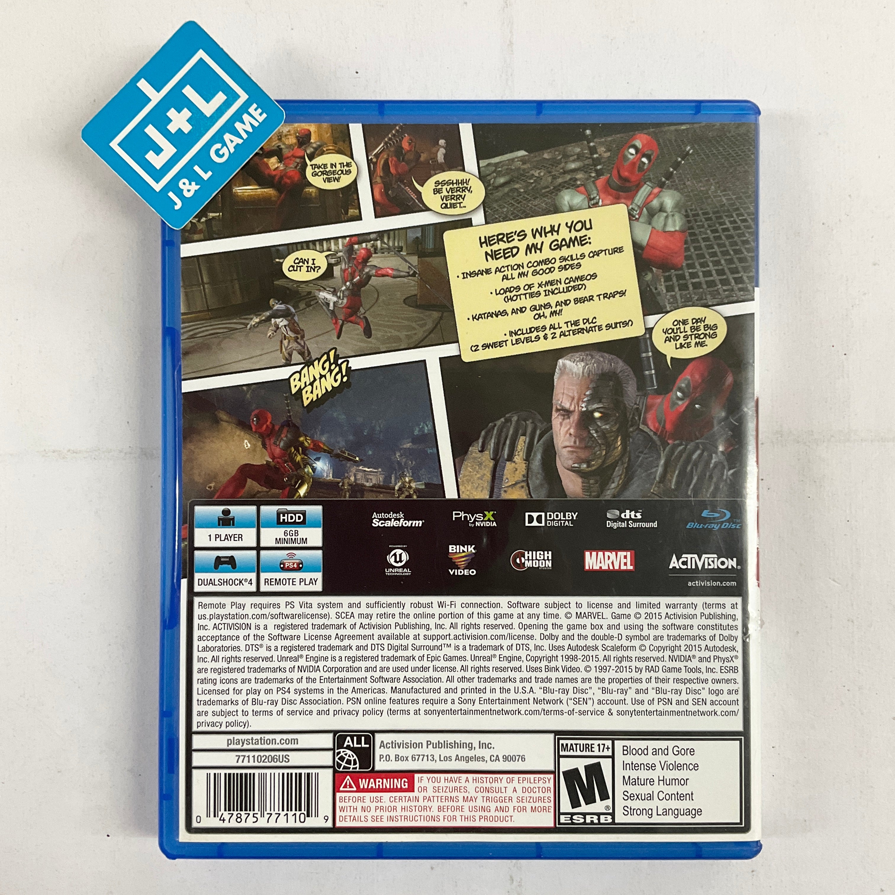 Deadpool - (PS4) PlayStation 4 [Pre-Owned] Video Games ACTIVISION   