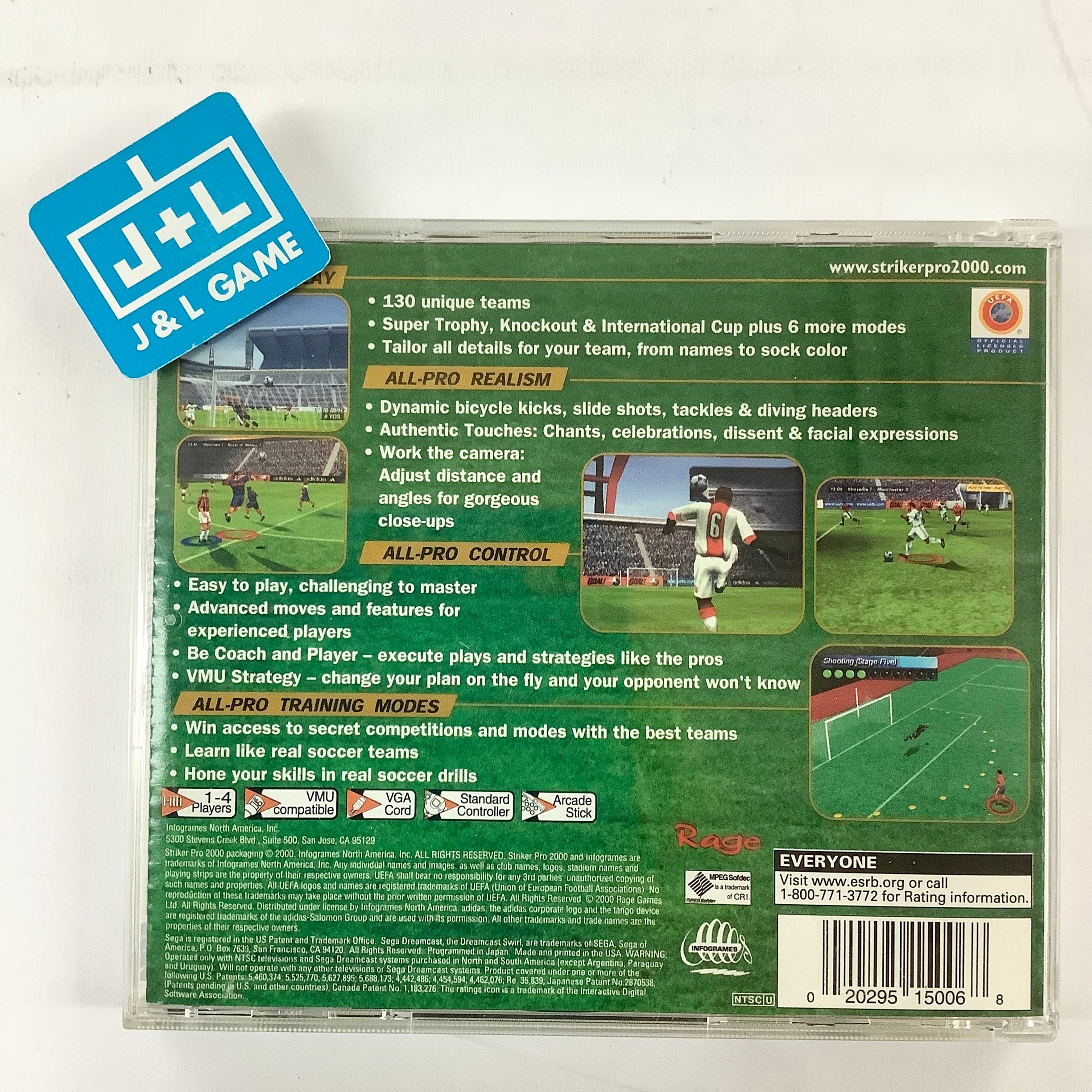 Striker Pro 2000 - (DC) SEGA Dreamcast [Pre-Owned] Video Games Infogrames   