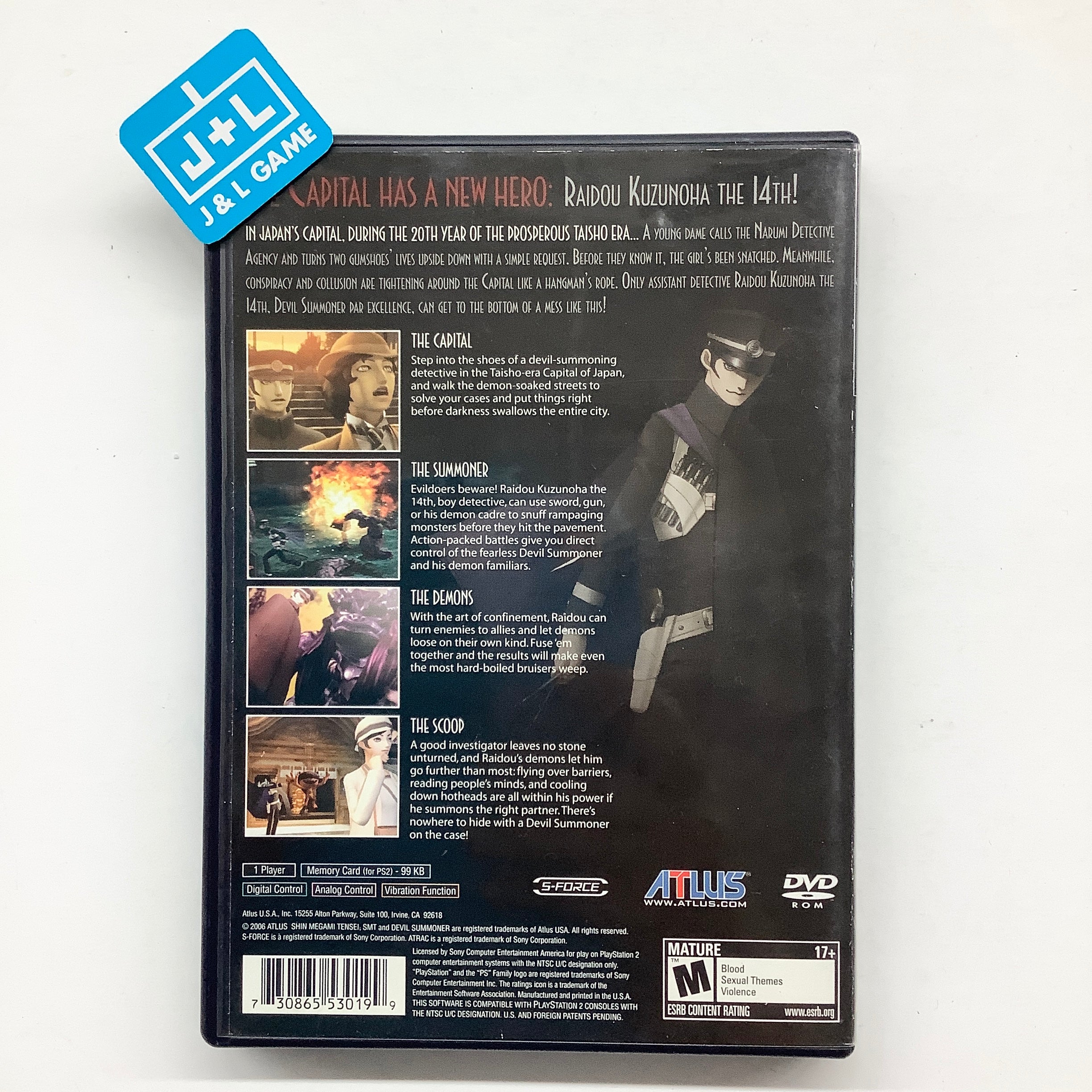 Shin Megami Tensei: Devil Summoner Raidou Kuzunoha vs The Soulless Army - (PS2) PlayStation 2 [Pre-Owned] Video Games Atlus   