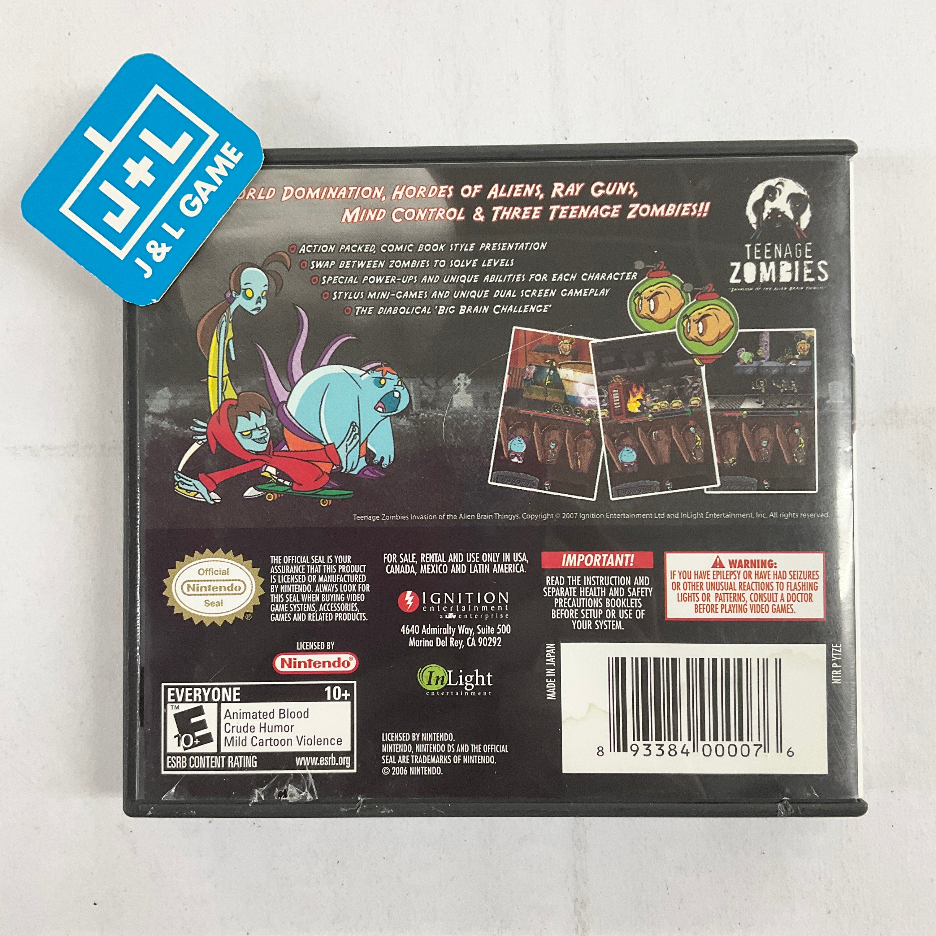 Teenage Zombies: Invasion of the Alien Brain Thingys - (NDS) Nintendo DS [Pre-Owned] Video Games Solutions 2 Go   