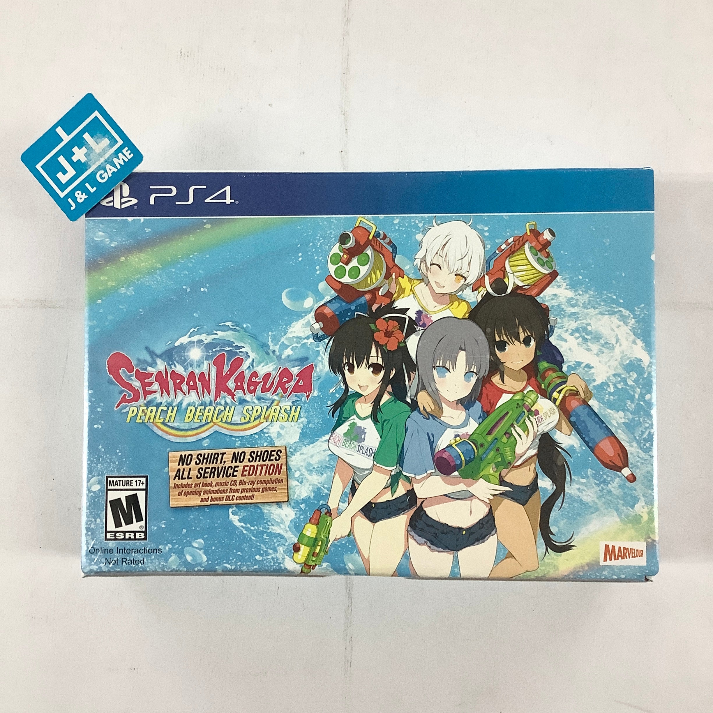 Senran Kagura: Peach Beach Splash (No Shirt, No Shoes, All Service Edition) - (PS4) PlayStation 4 Video Games XSEED Games   