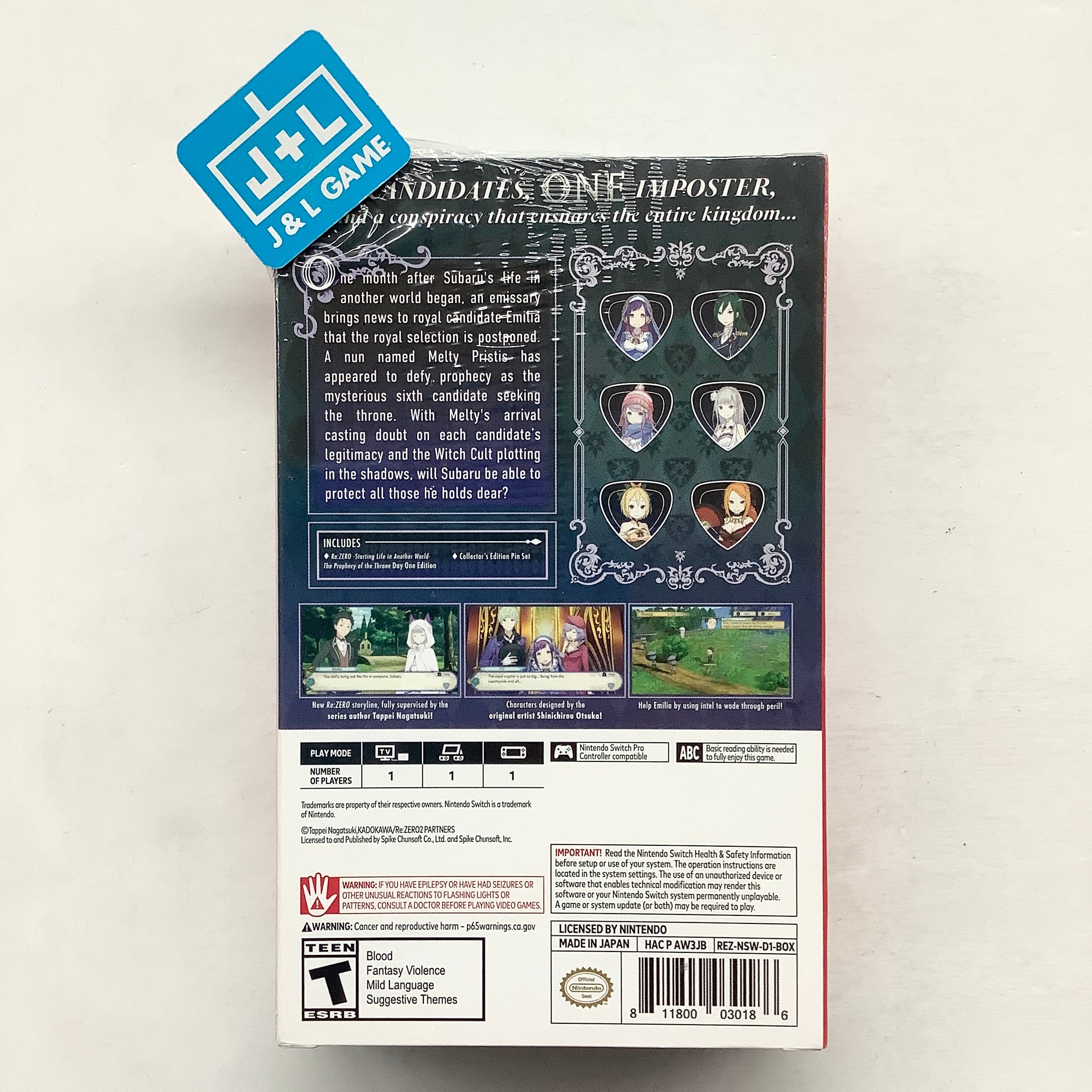 Re:ZERO – The Prophecy of the Throne Day One Edition – (NSW) Nintendo Switch Video Games Spike Chunsoft   