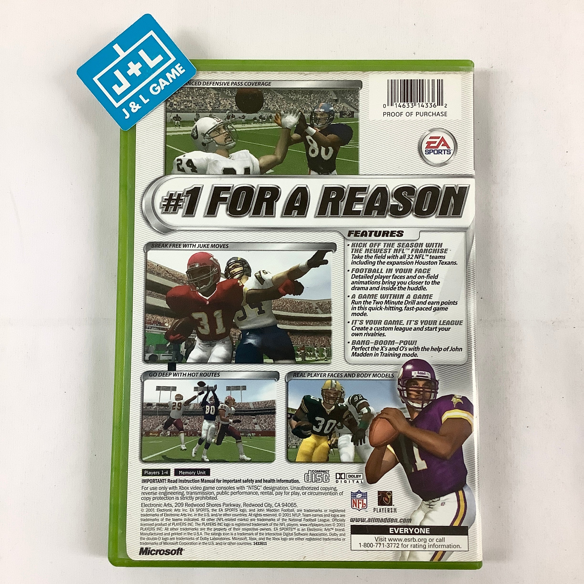 Madden NFL 2002 - (XB) Xbox [Pre-Owned] Video Games EA Sports   