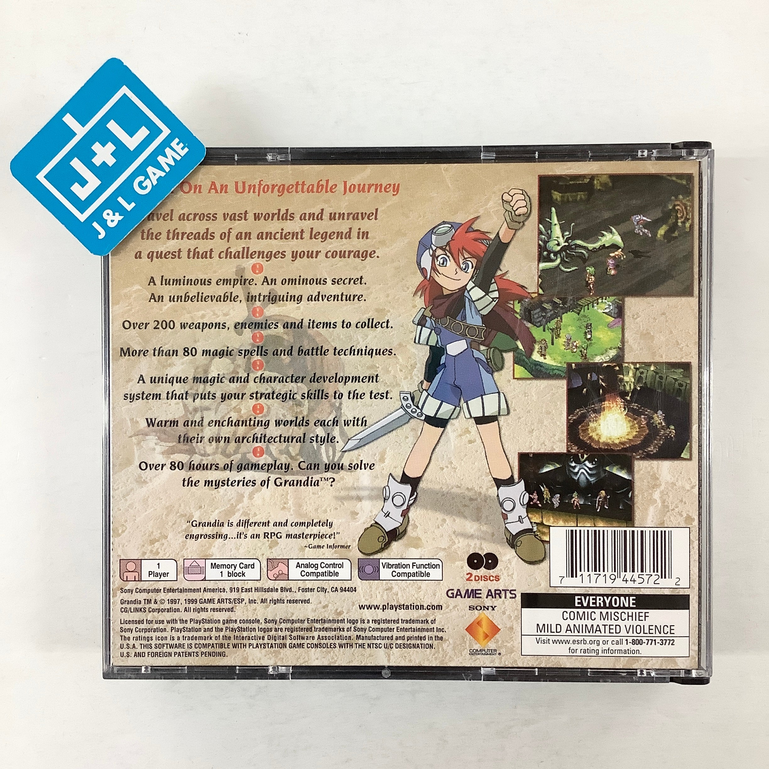 Grandia - (PS1) PlayStation 1 [Pre-Owned] Video Games SCEA   