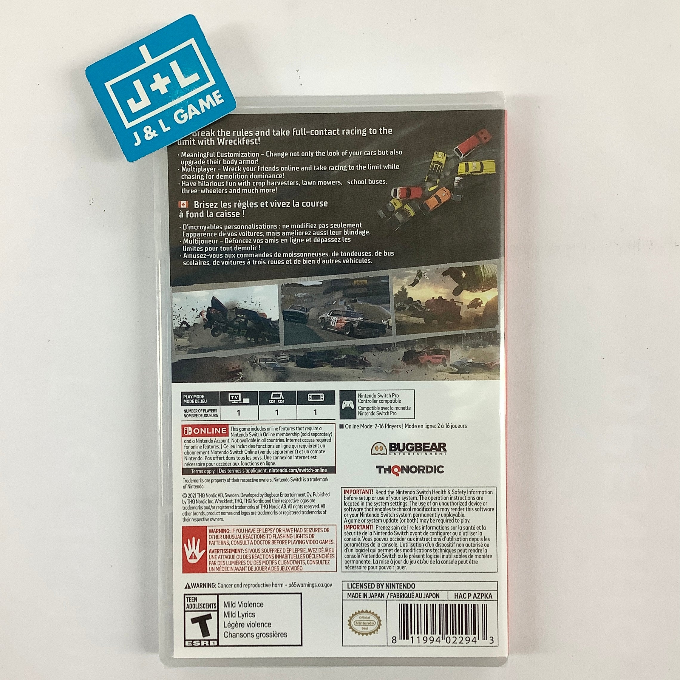 Wreckfest - (NSW) Nintendo Switch Video Games THQ Nordic   
