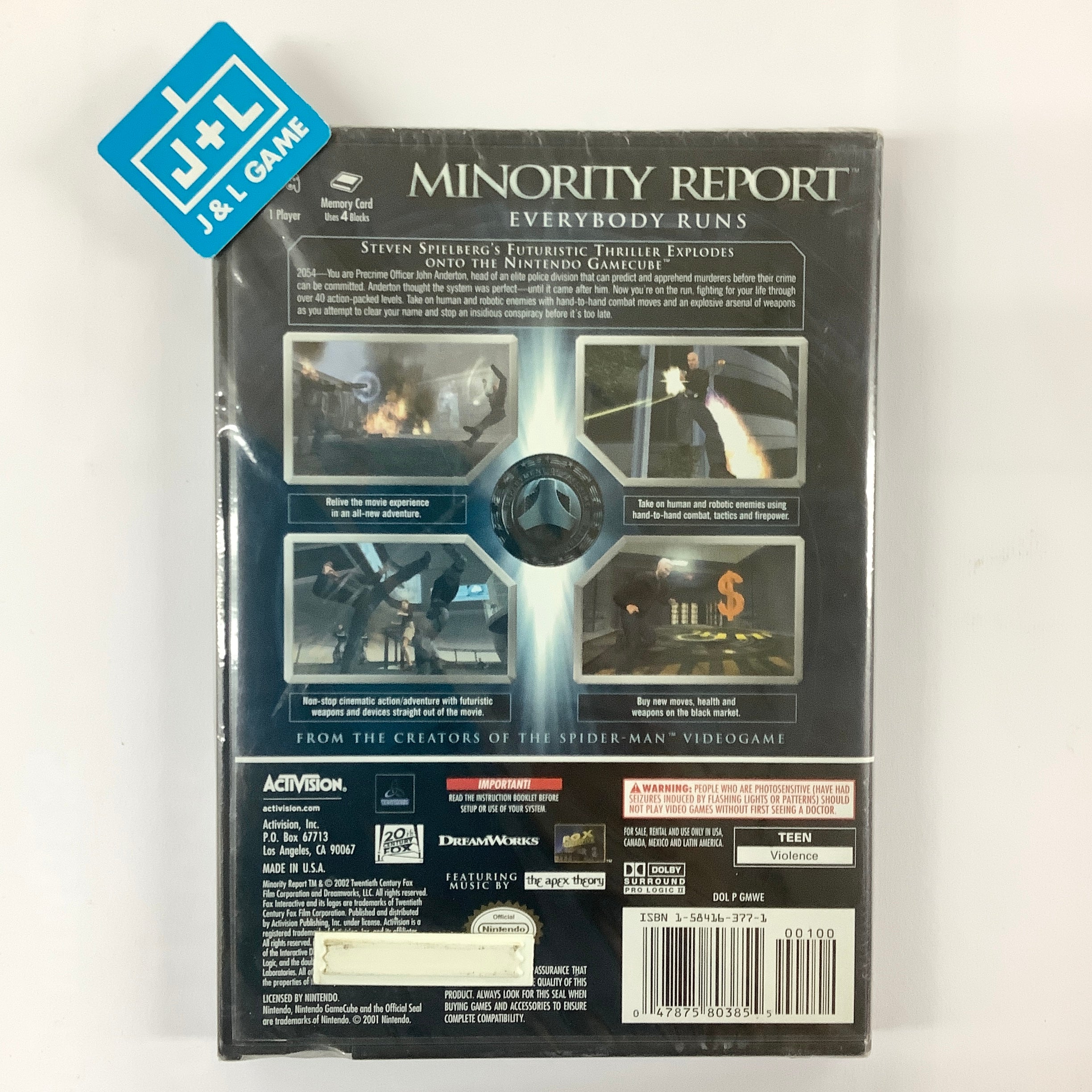 Minority Report: Everybody Runs - (GC) GameCube Video Games Activision   