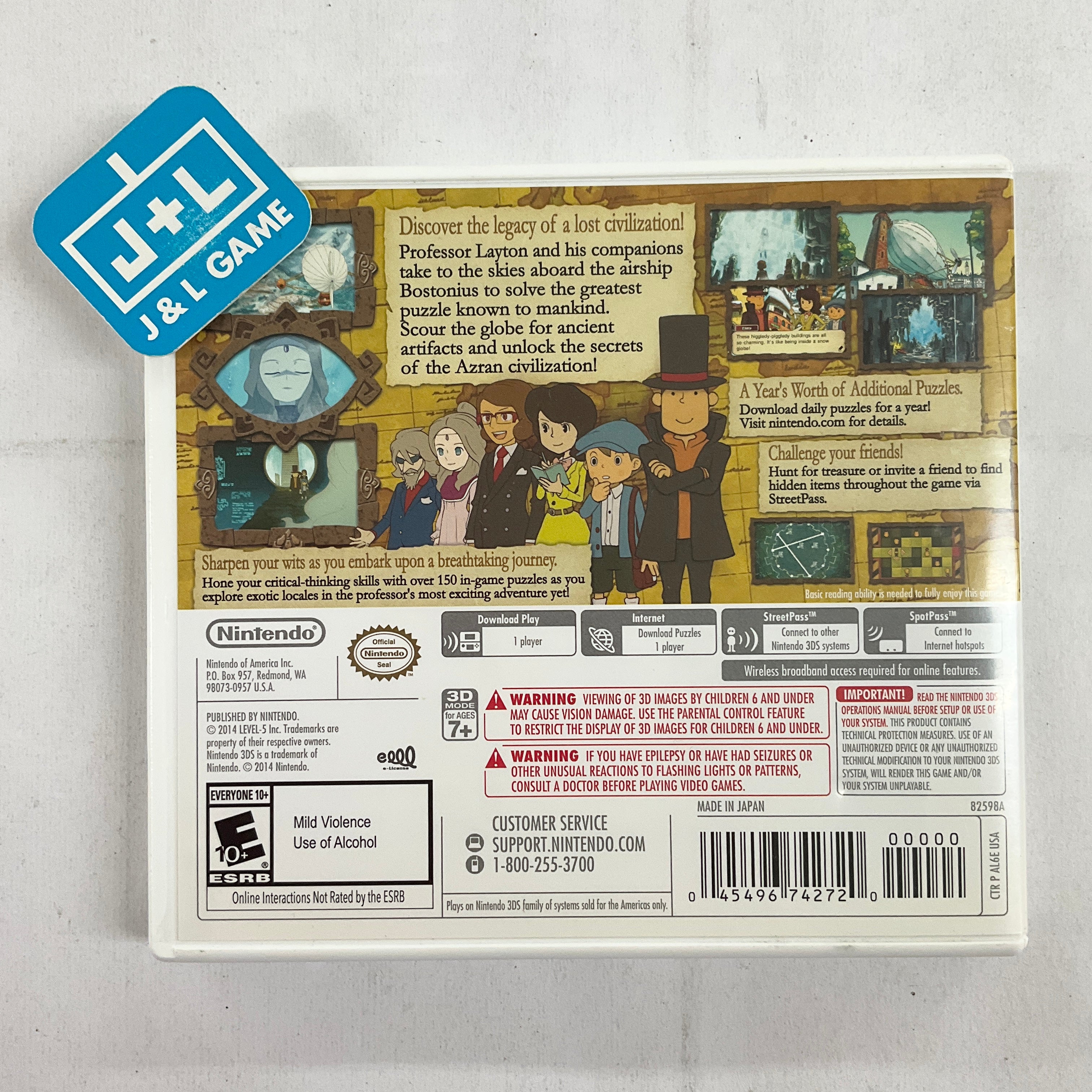 Professor Layton and the Azran Legacy - Nintendo 3DS [Pre-Owned] Video Games Nintendo   