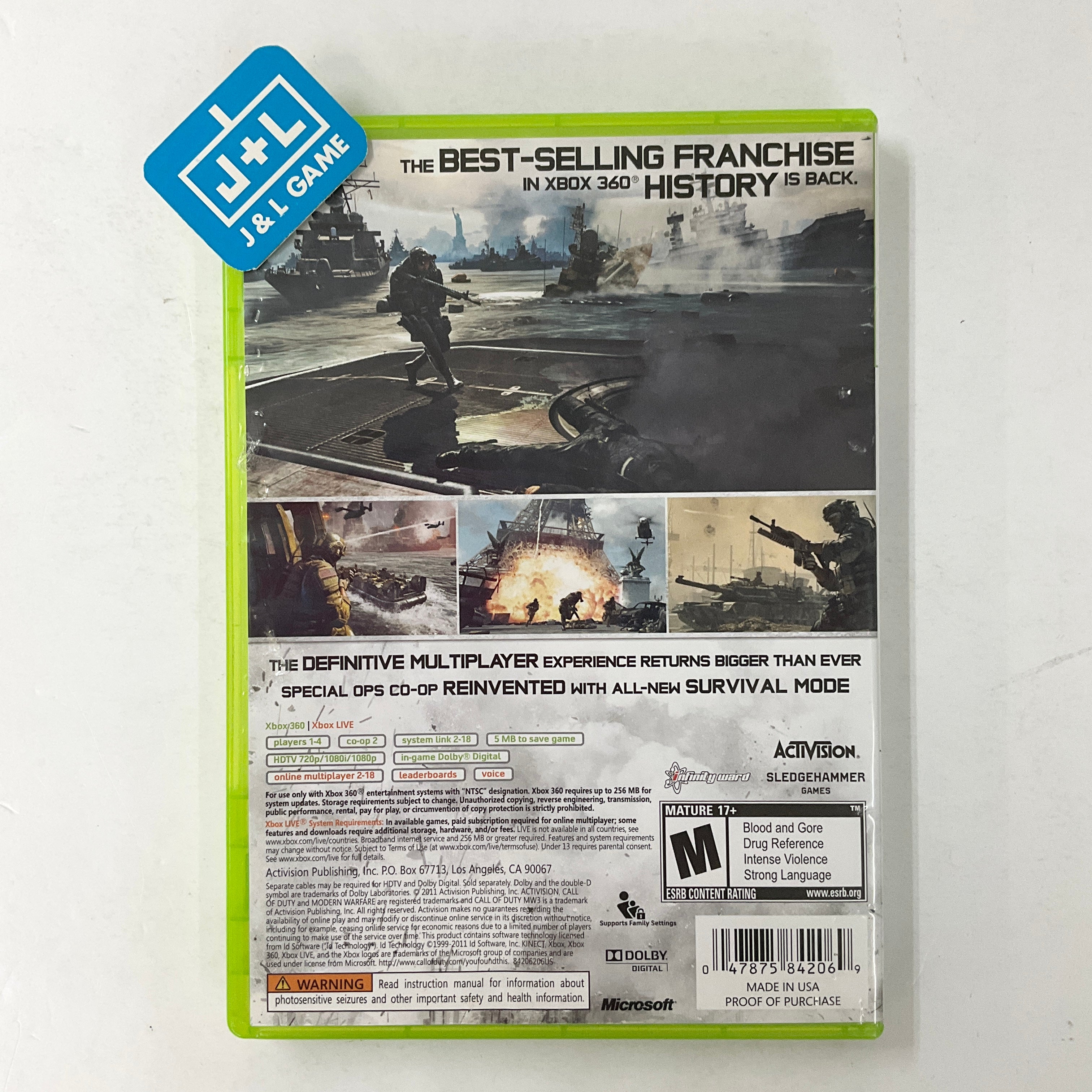 Call of Duty: Modern Warfare 3 - Xbox 360 [Pre-Owned] Video Games Activision   