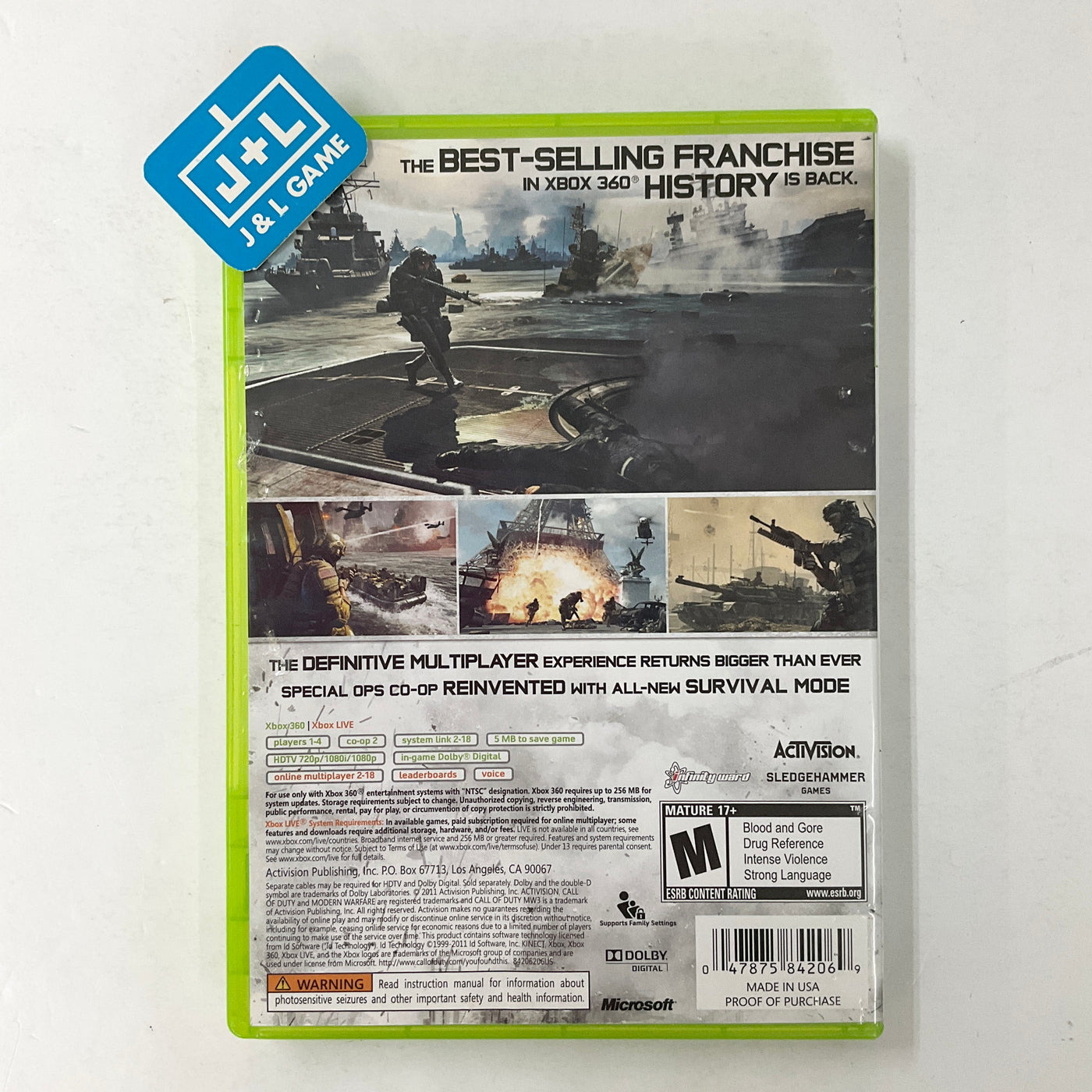 Call of Duty: Modern Warfare 3 - Xbox 360 [Pre-Owned] | J&L Game