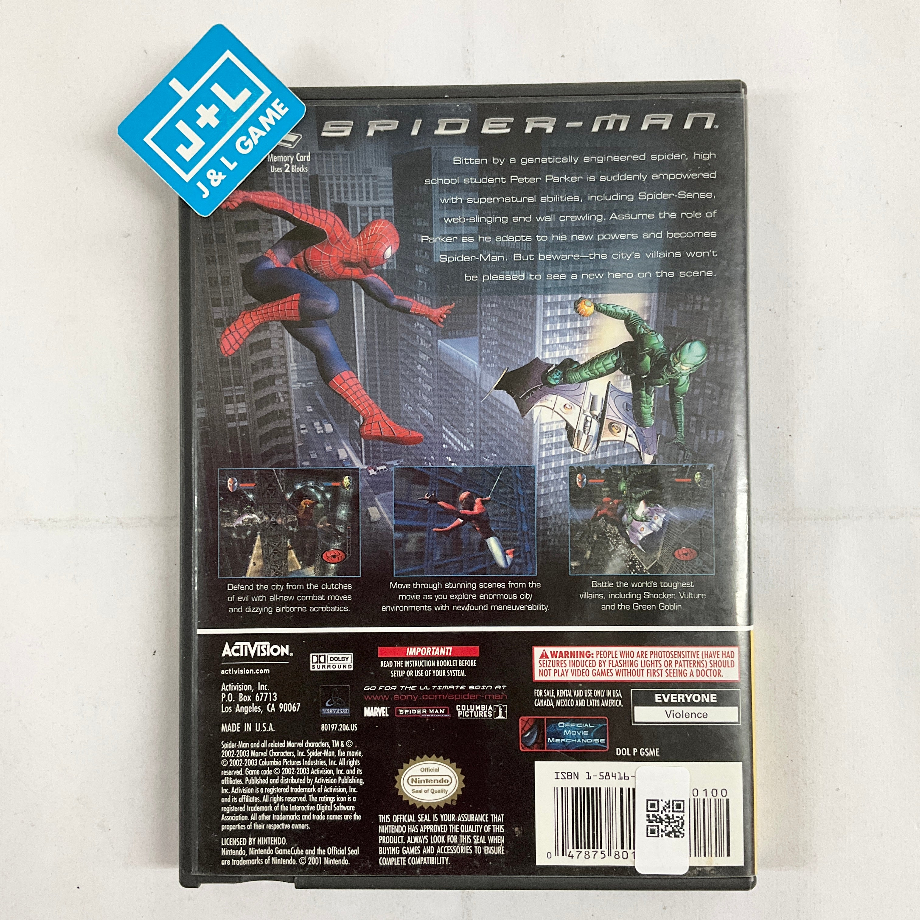 Spider-Man (Player's Choice) - (GC) GameCube [Pre-Owned] Video Games Activision   