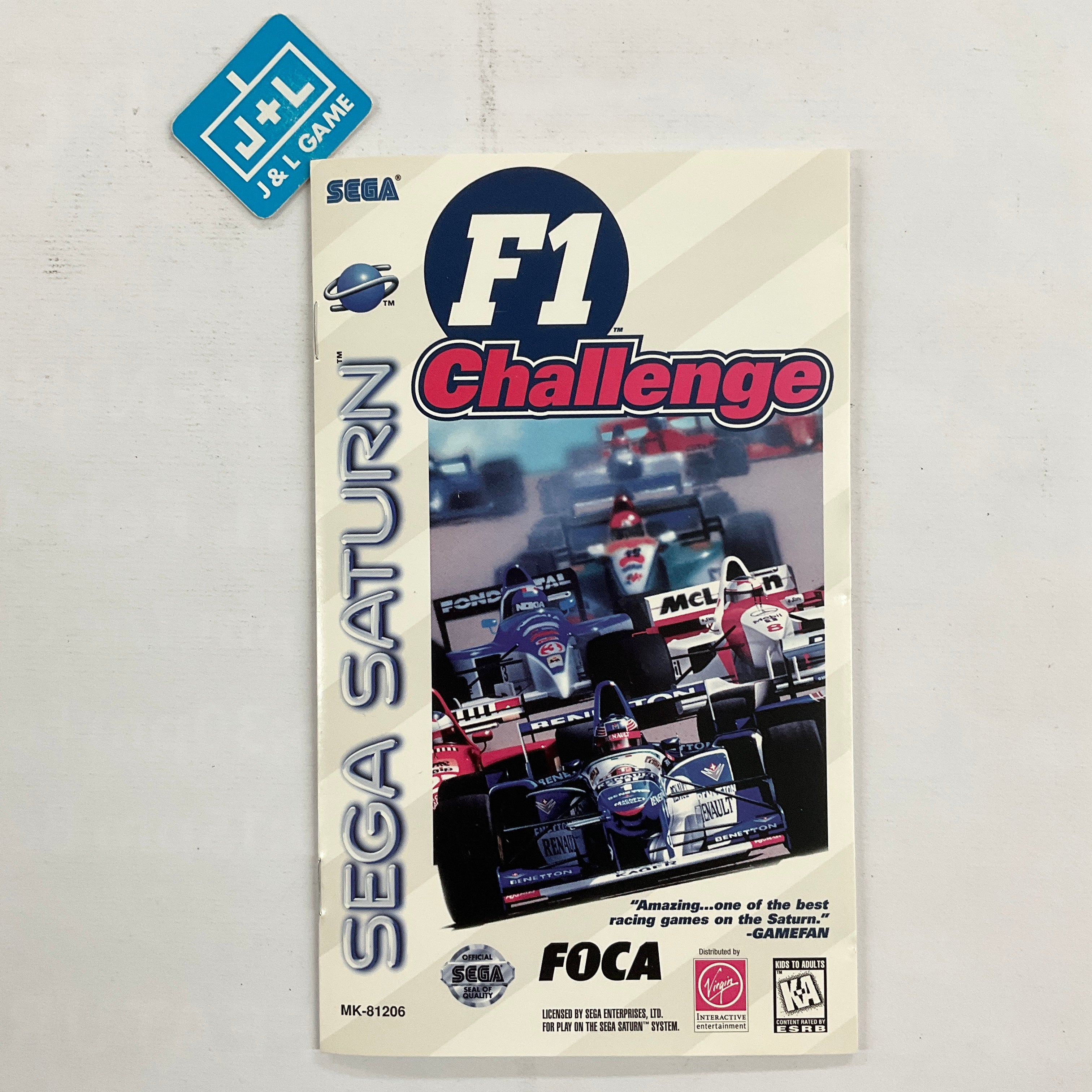 F1 Challenge - (SS) SEGA Saturn [Pre-Owned] Video Games Virgin Interactive   