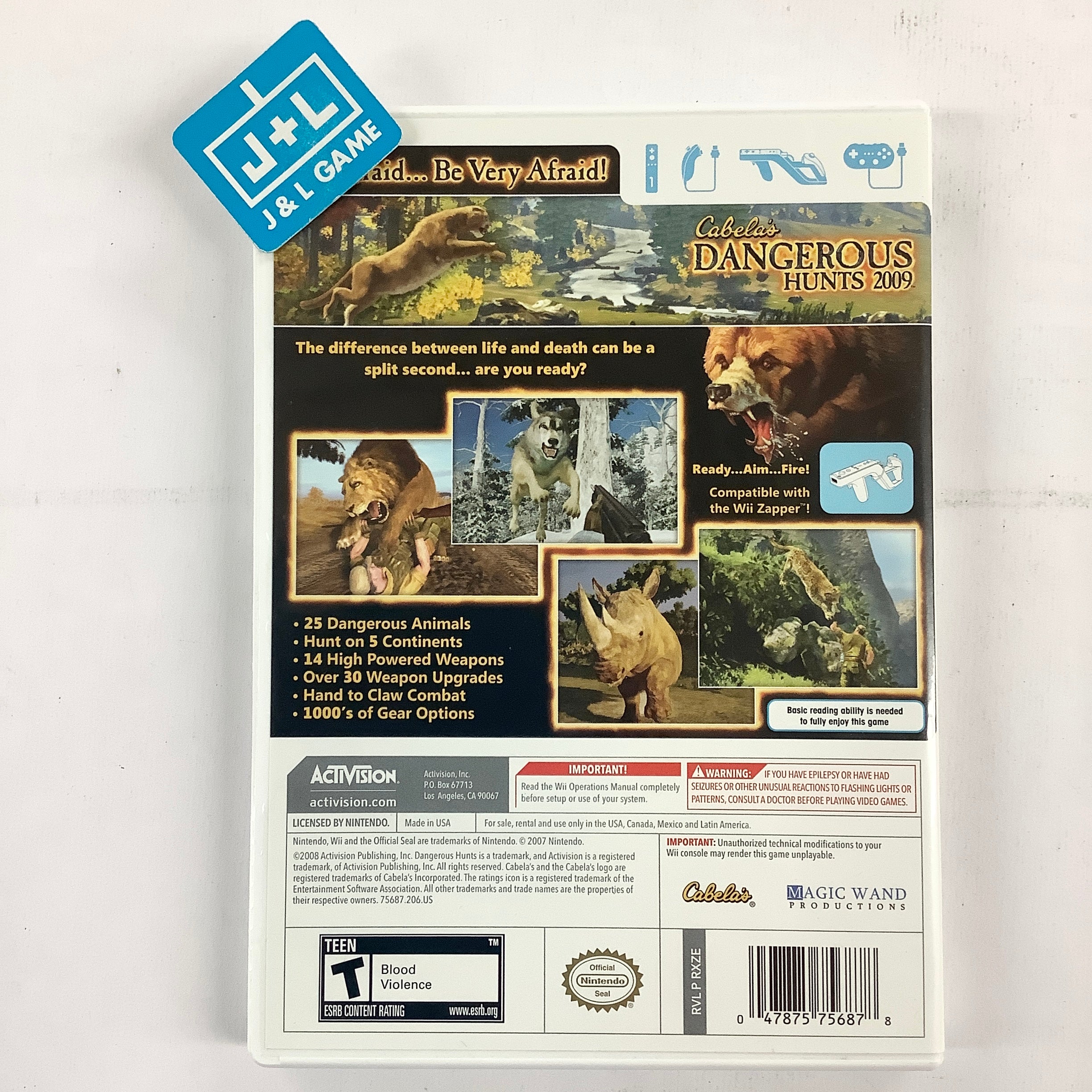 Cabela's Dangerous Hunts 2009 - Nintendo Wii [Pre-Owned] Video Games Activision   