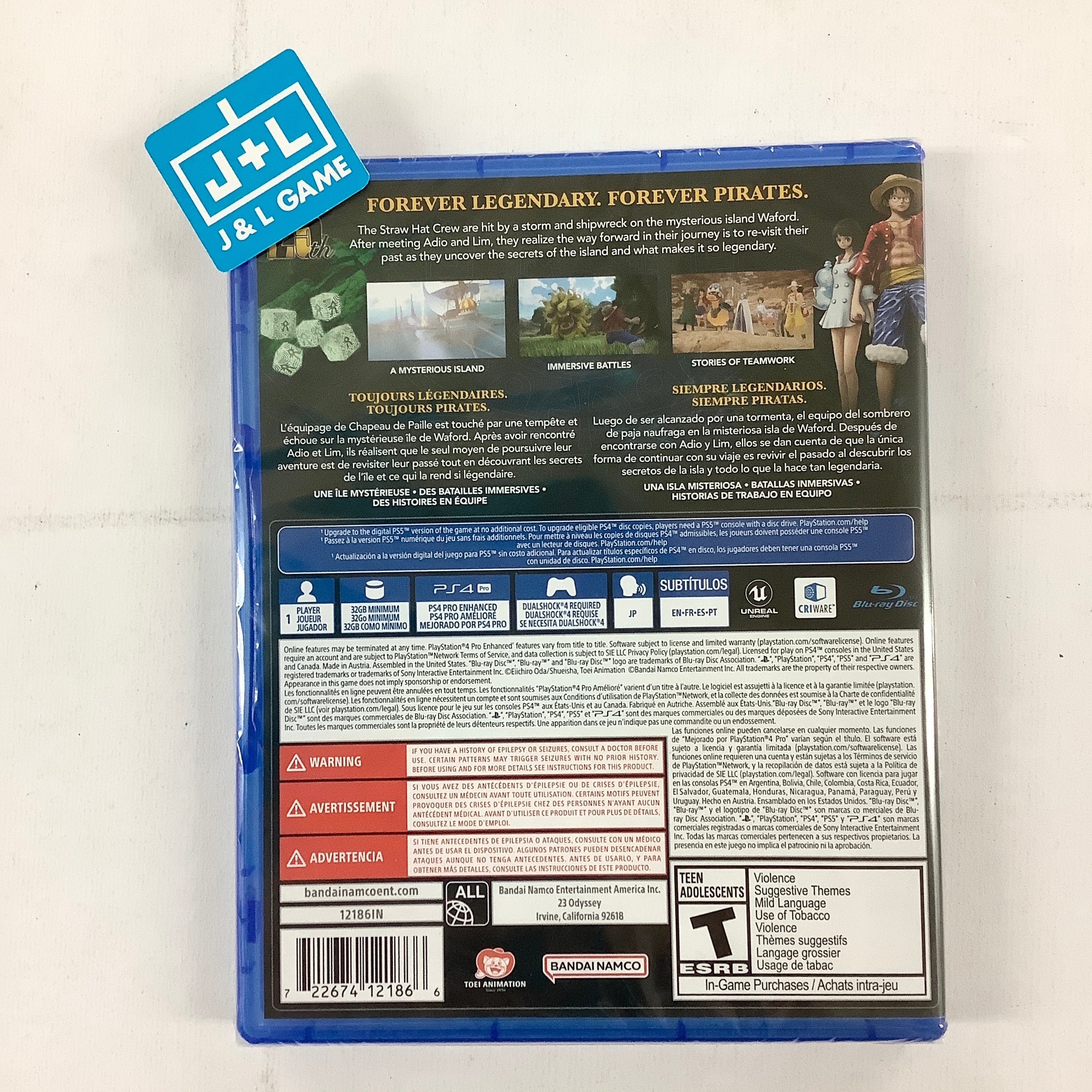 One Piece Odyssey - (PS4) PlayStation 4 Video Games BANDAI NAMCO Entertainment   