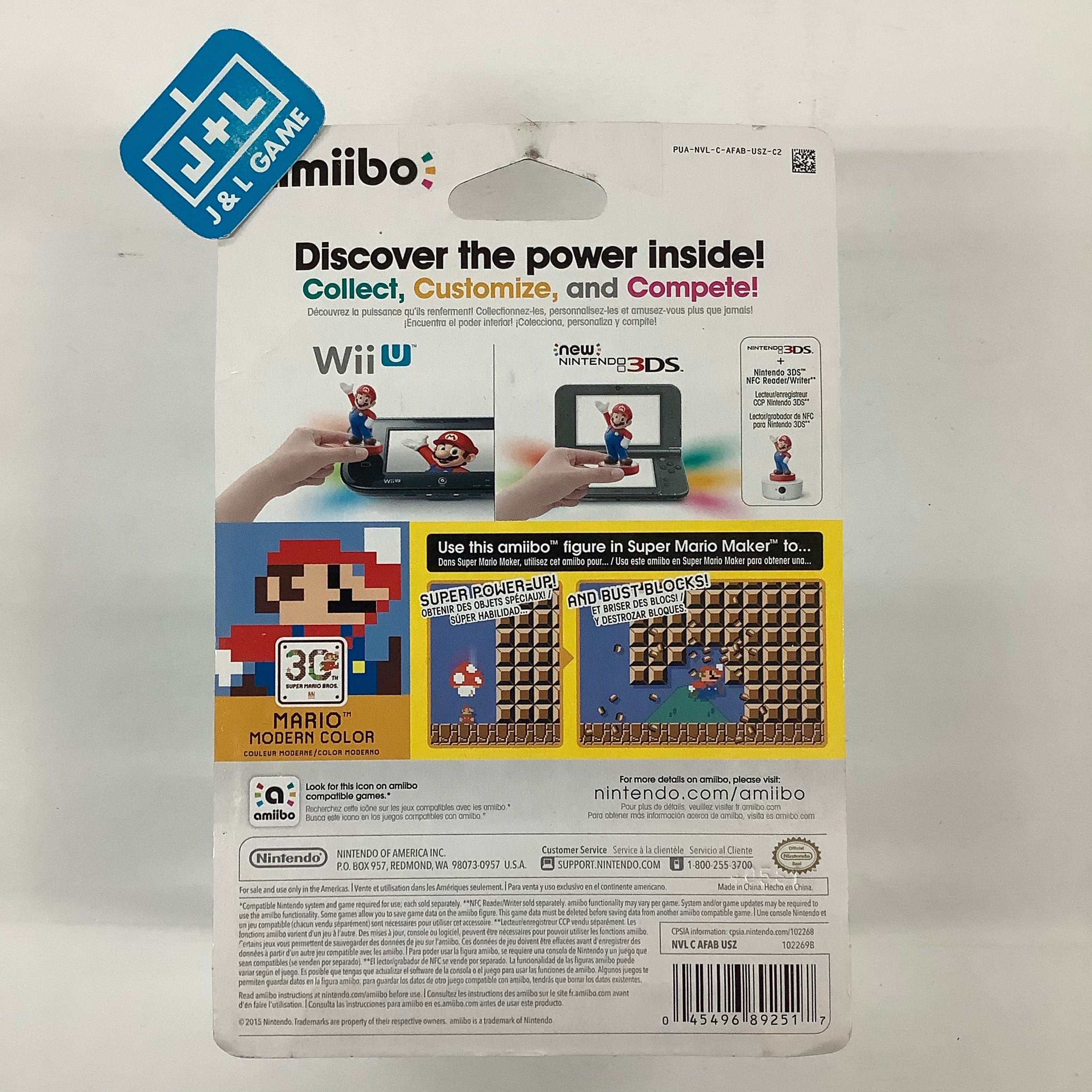 30th Anniversary Mario (Modern Color) (Super Mario series) - Nintendo WiiU Amiibo Amiibo Nintendo   