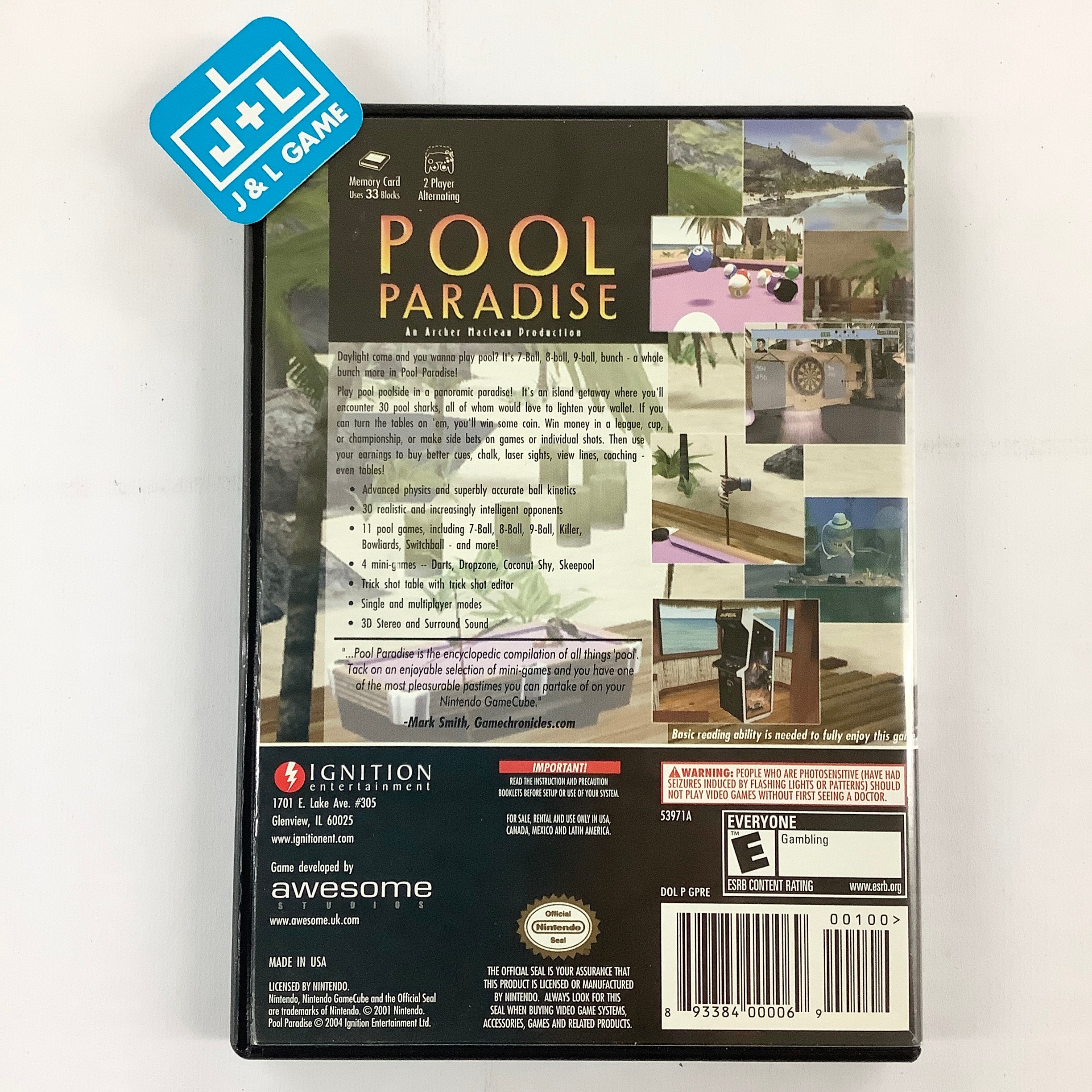 Pool Paradise - (GC) GameCube [Pre-Owned] Video Games Ignition Entertainment   