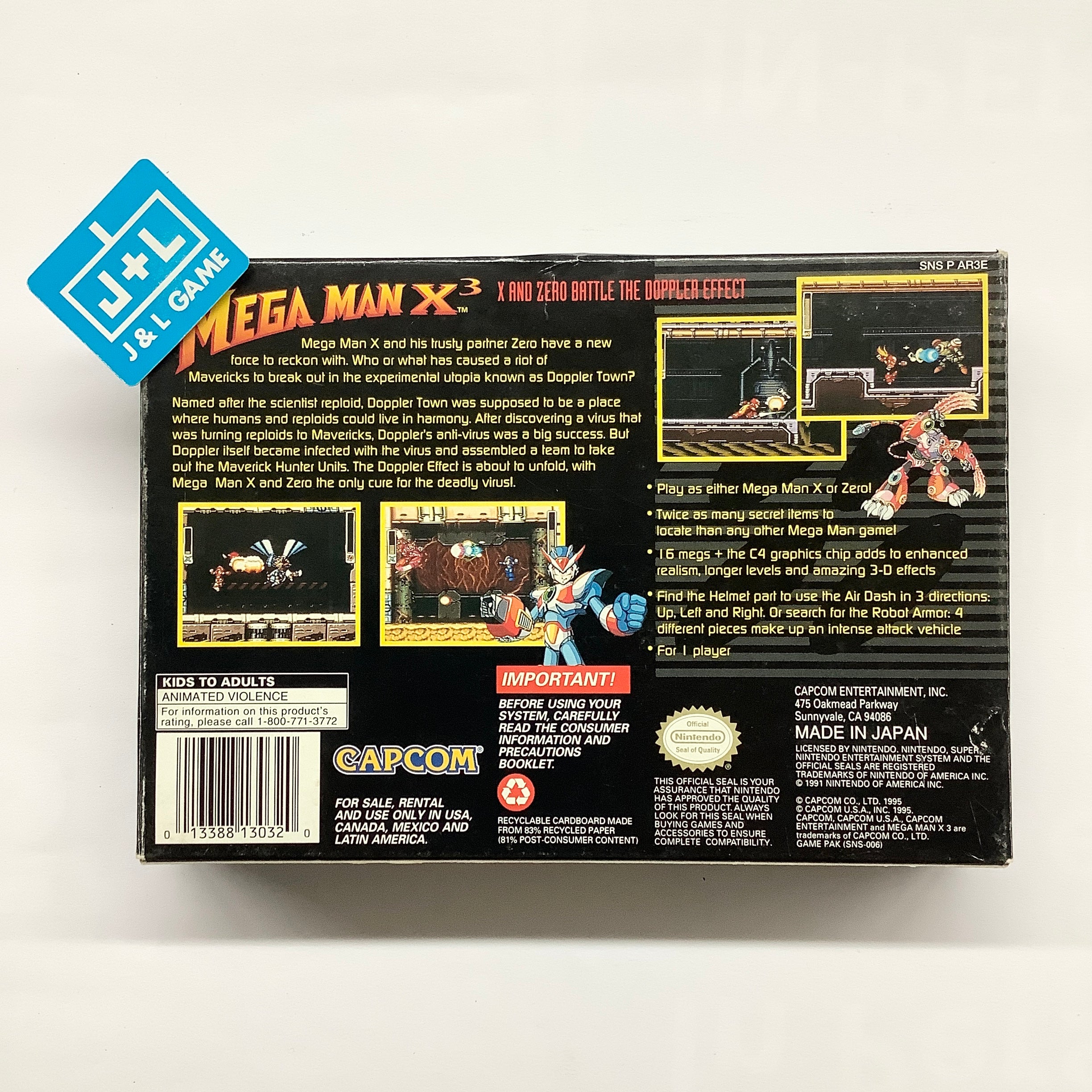 Mega Man X3 - (SNES) Super Nintendo [Pre-Owned] Video Games Capcom   