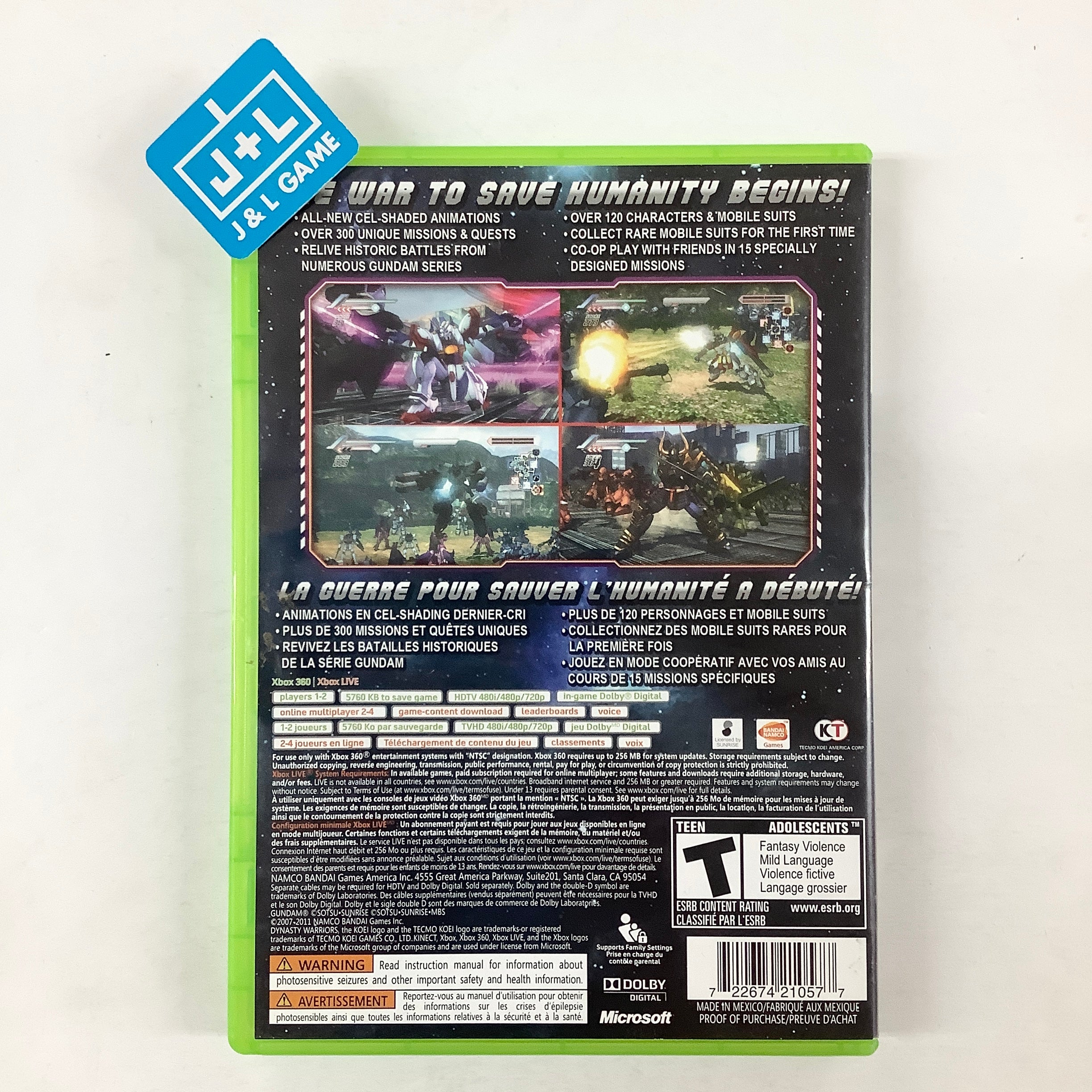 Dynasty Warriors: Gundam 3 - Xbox 360 [Pre-Owned] Video Games Namco Bandai Games   