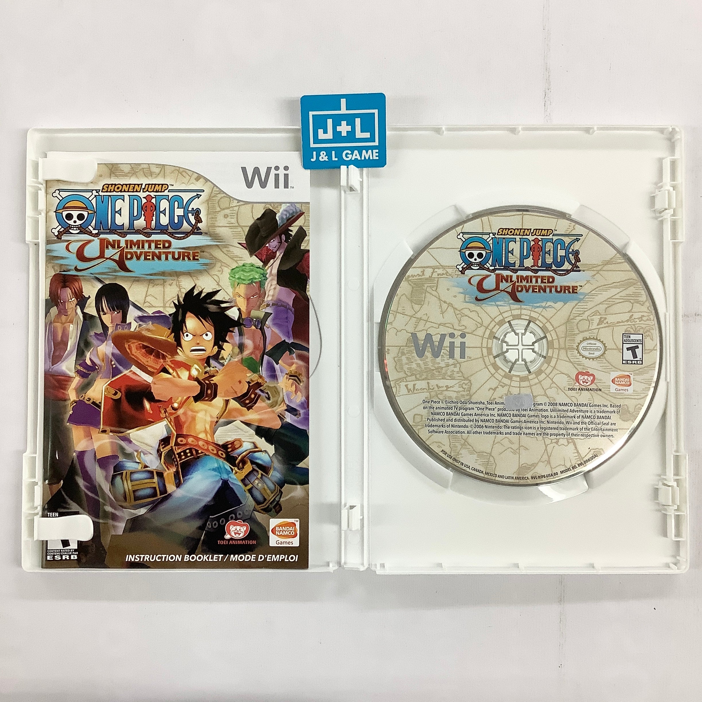One Piece: Unlimited Adventure - Nintendo Wii [Pre-Owned] Video Games Namco Bandai Games   