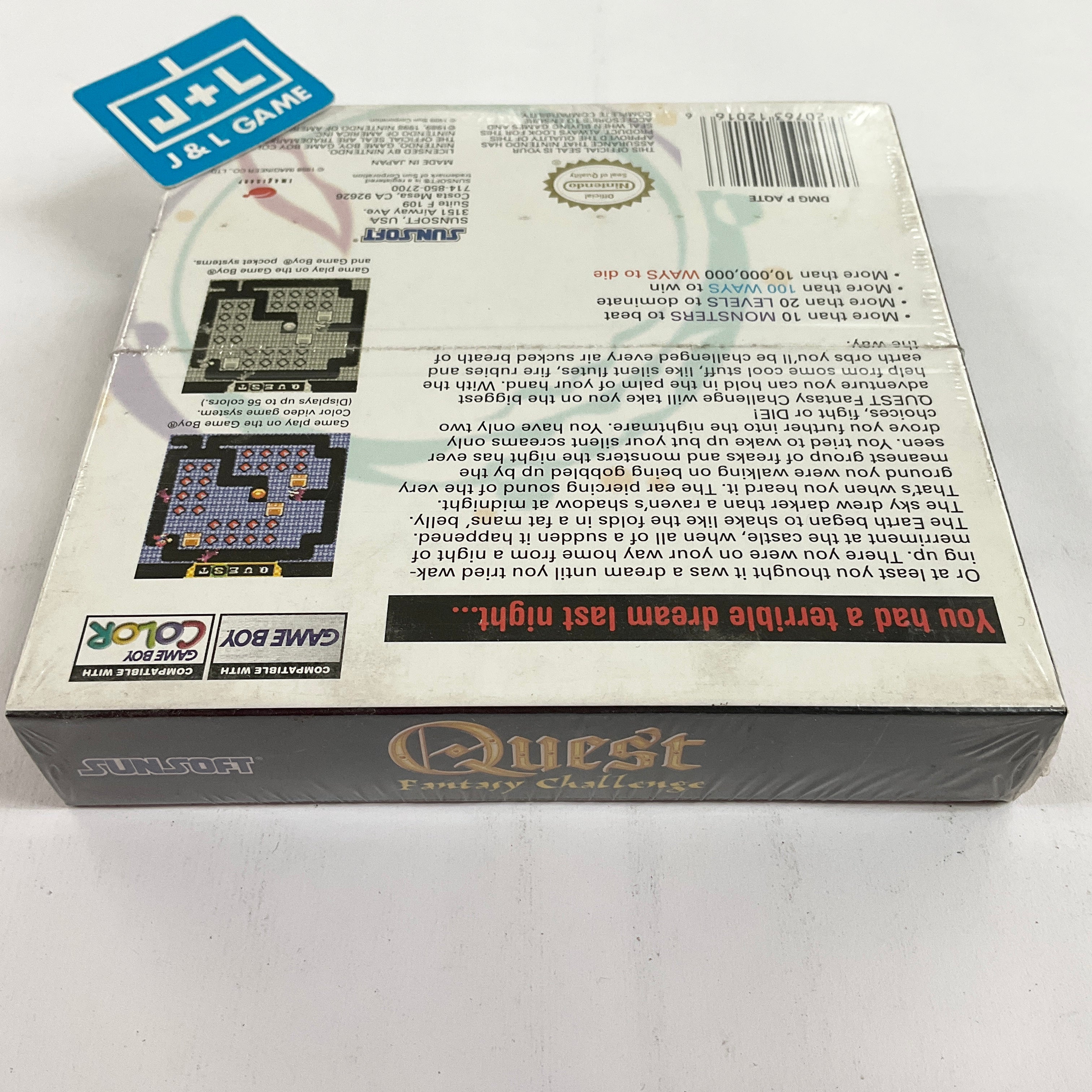 Quest: Fantasy Challenge - (GBC) Game Boy Color Video Games SunSoft   