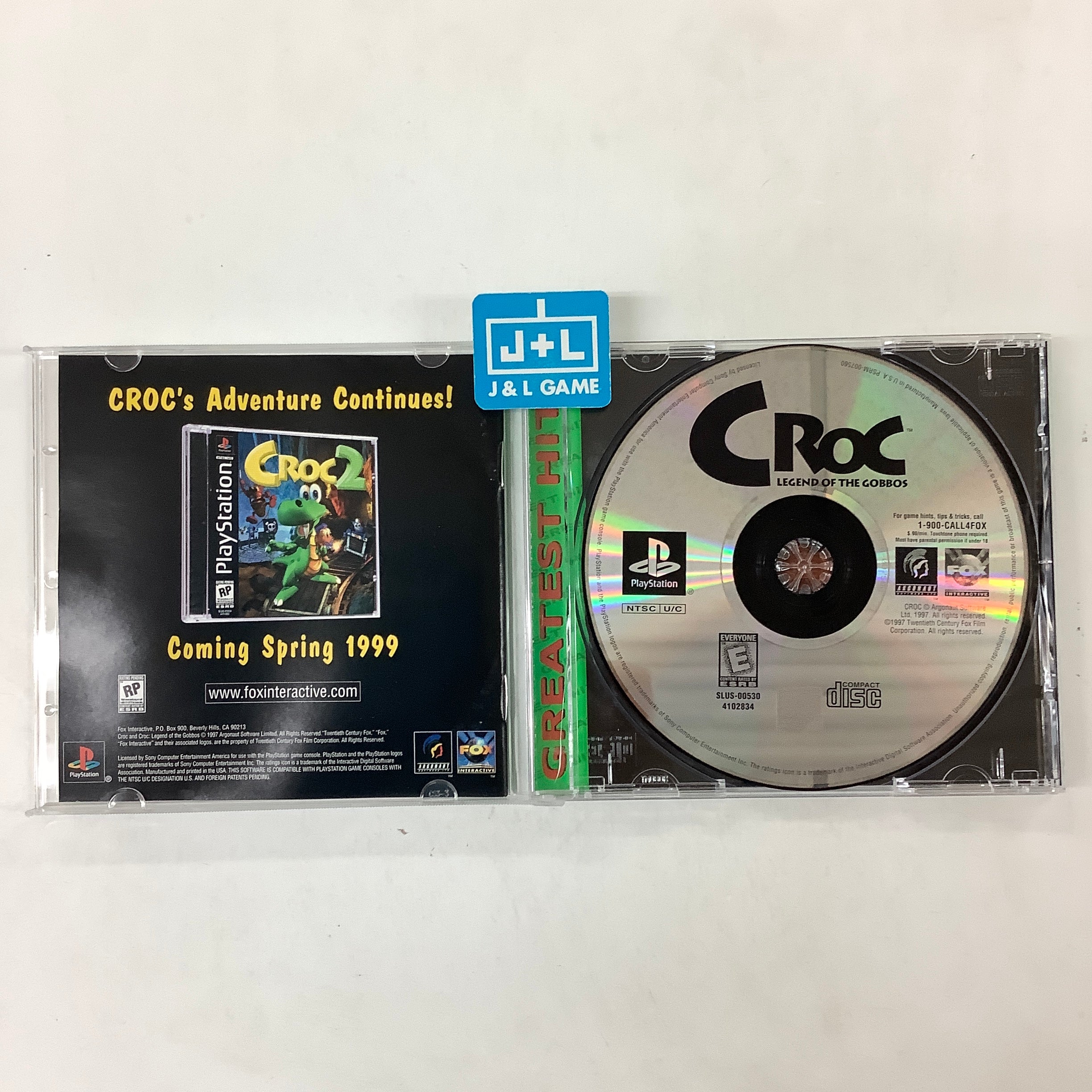 Croc: Legend of the Gobbos (Greatest Hits) - (PS1) PlayStation 1 [Pre-Owned] Video Games Fox Interactive   