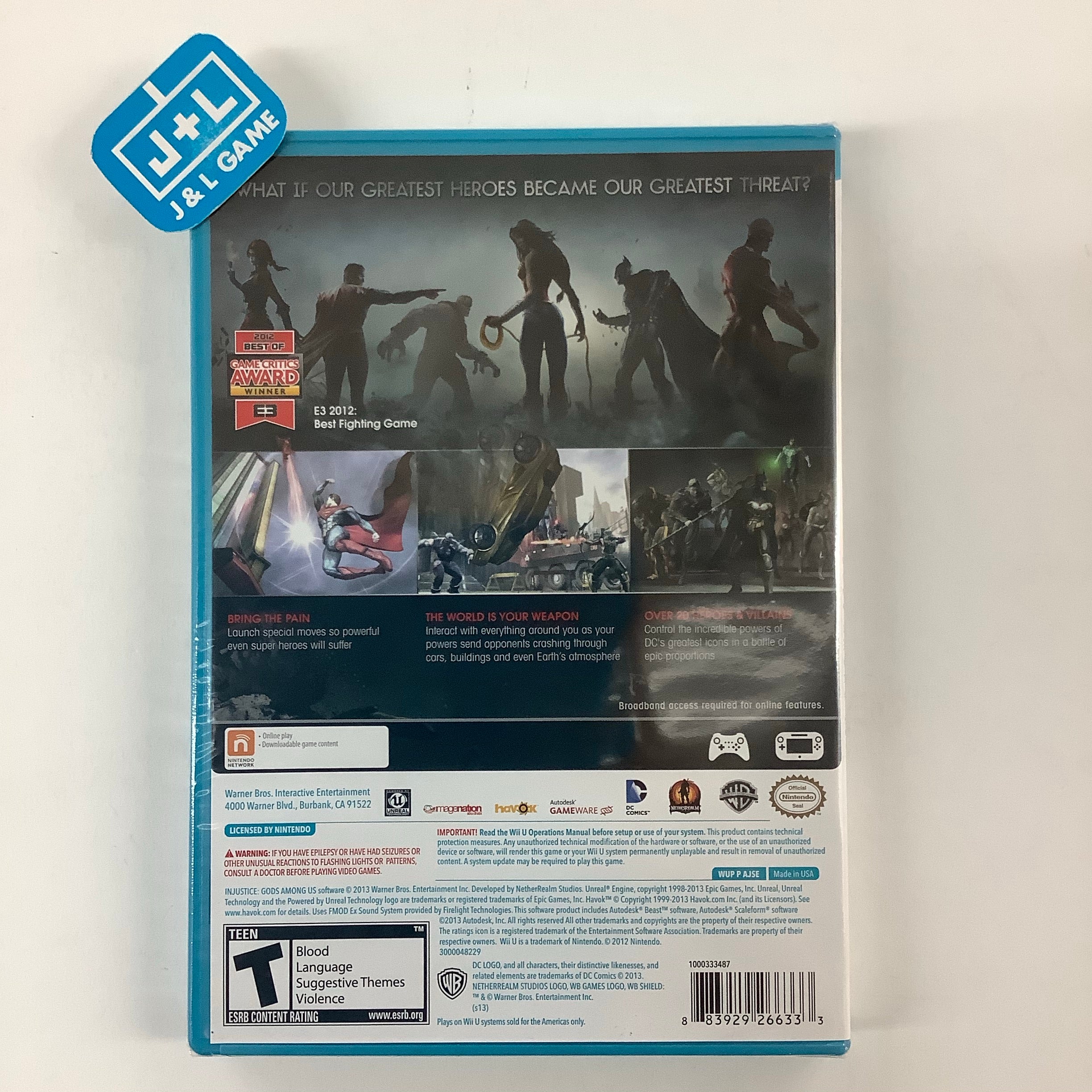 Injustice: Gods Among Us - Nintendo Wii U Video Games WB Games   