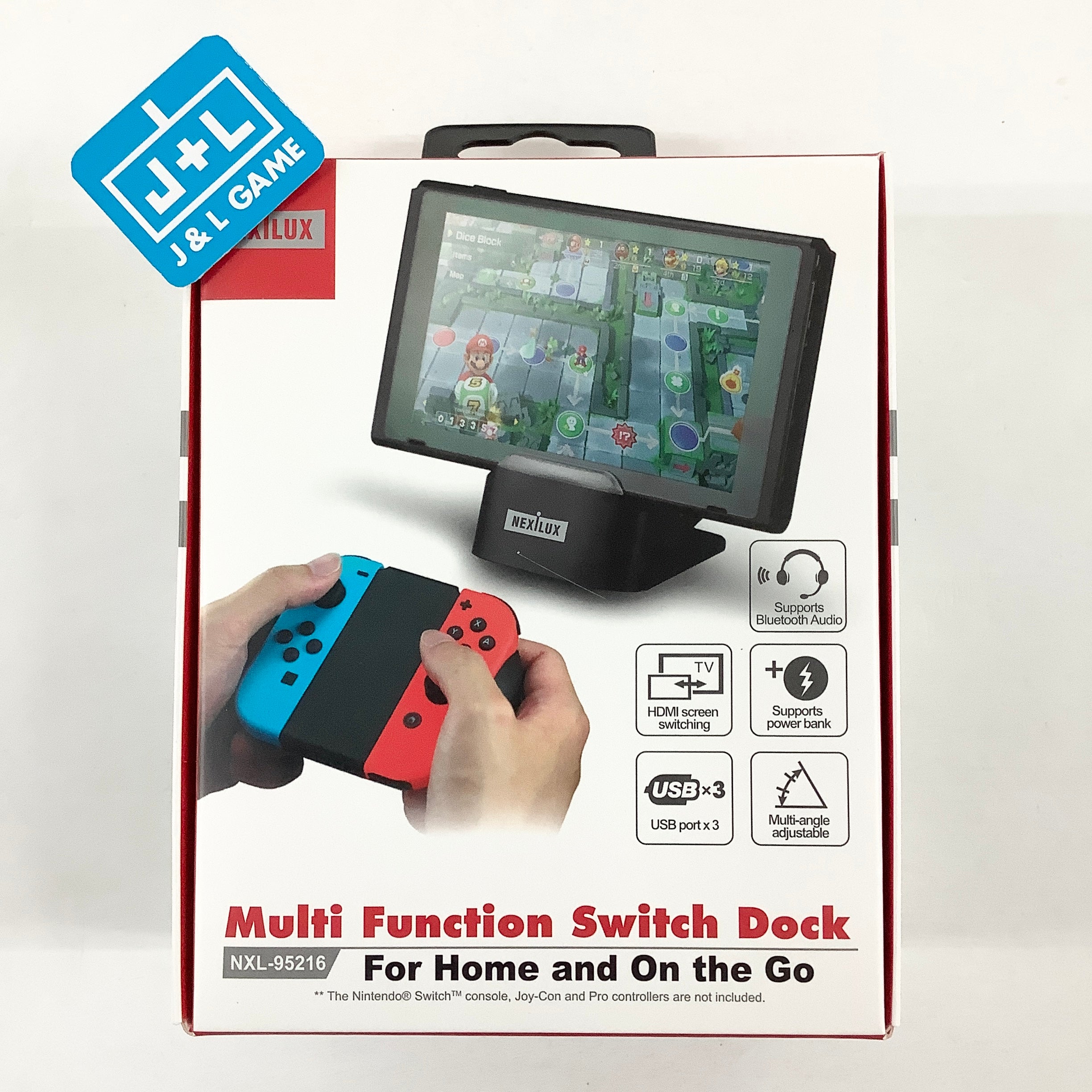 Multi Function Switch Dock for Home and On the Go - Portable, Bluetooth & 3 USB Ports - (NSW) Nintendo Switch Accessories NEXiLUX   