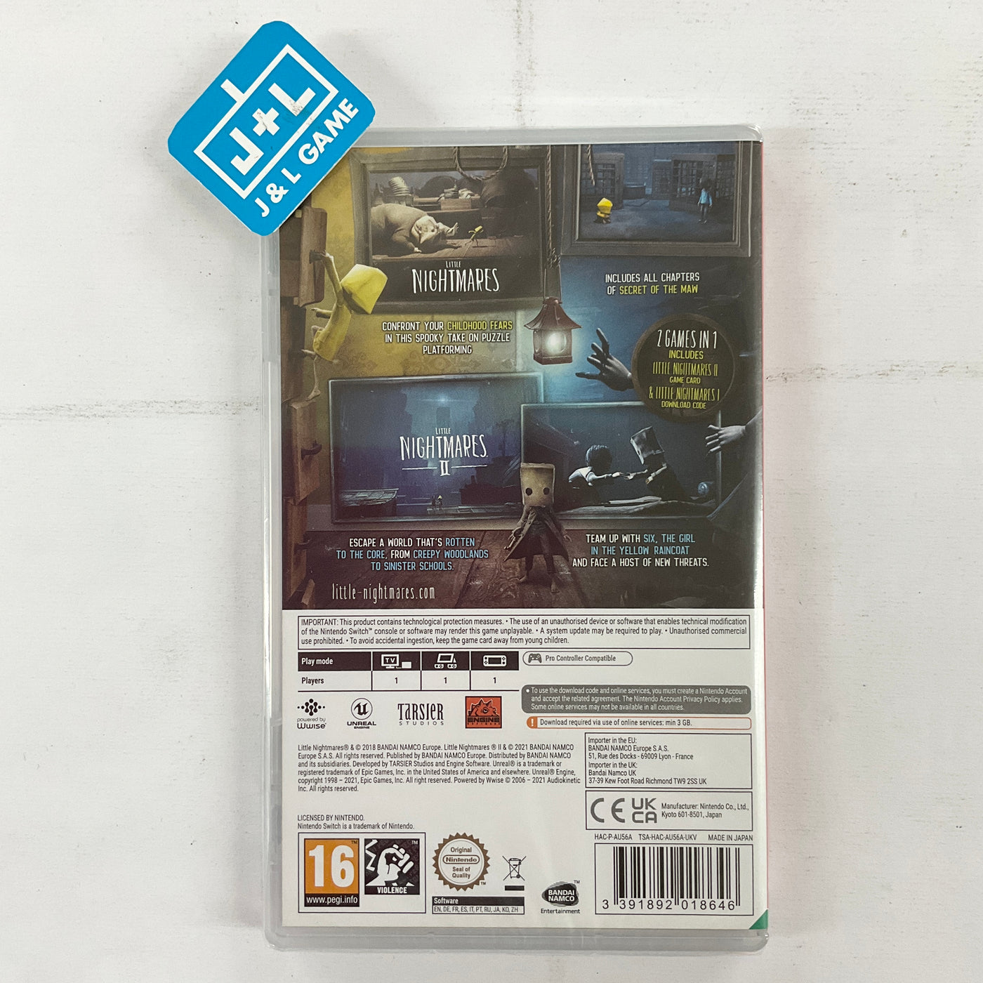 Little Nightmares I+II Game (NSW) | Bundle - (European Switch Nintendo J&L Import