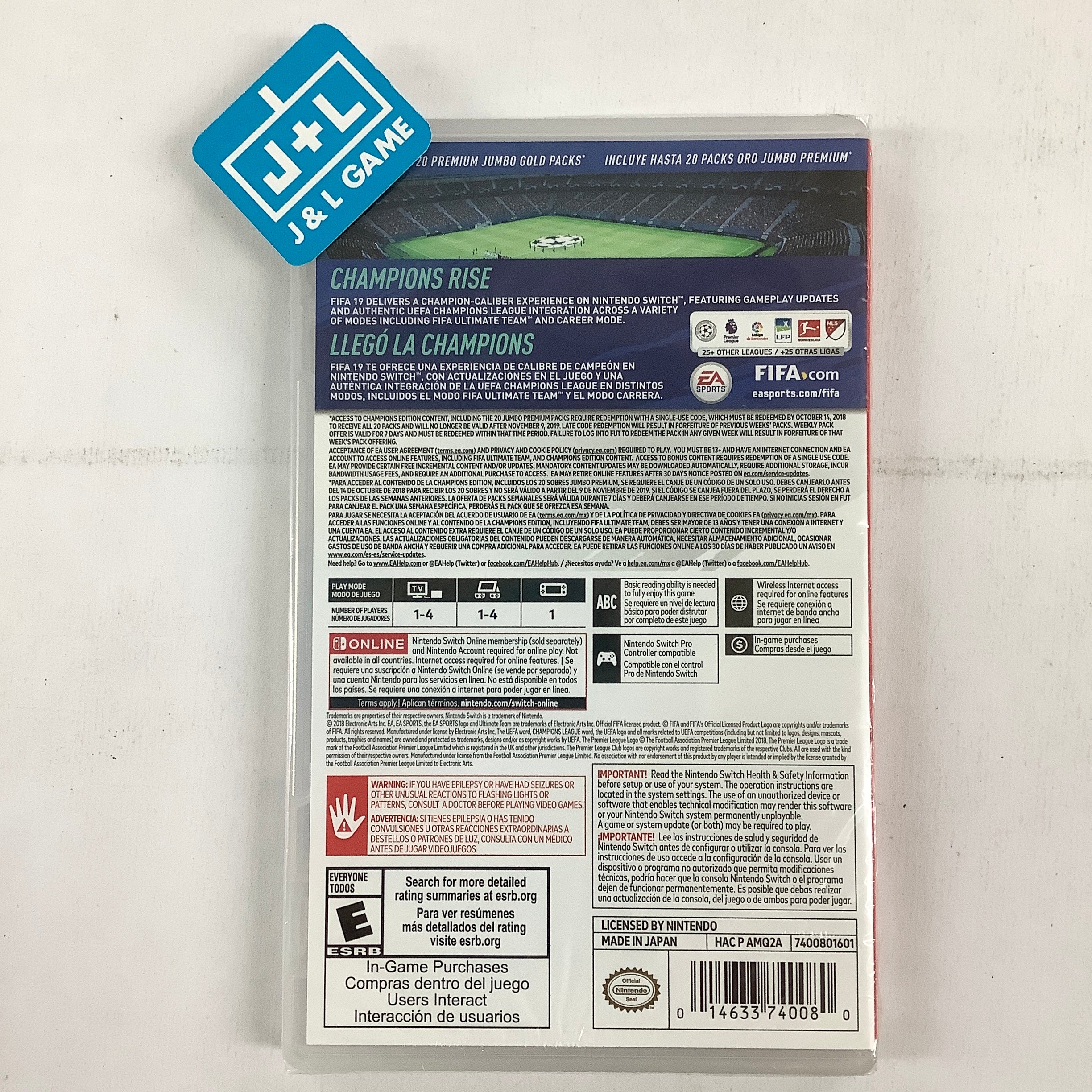 FIFA 19 Champions Edition - (NSW) Nintendo Switch Video Games Electronic Arts   