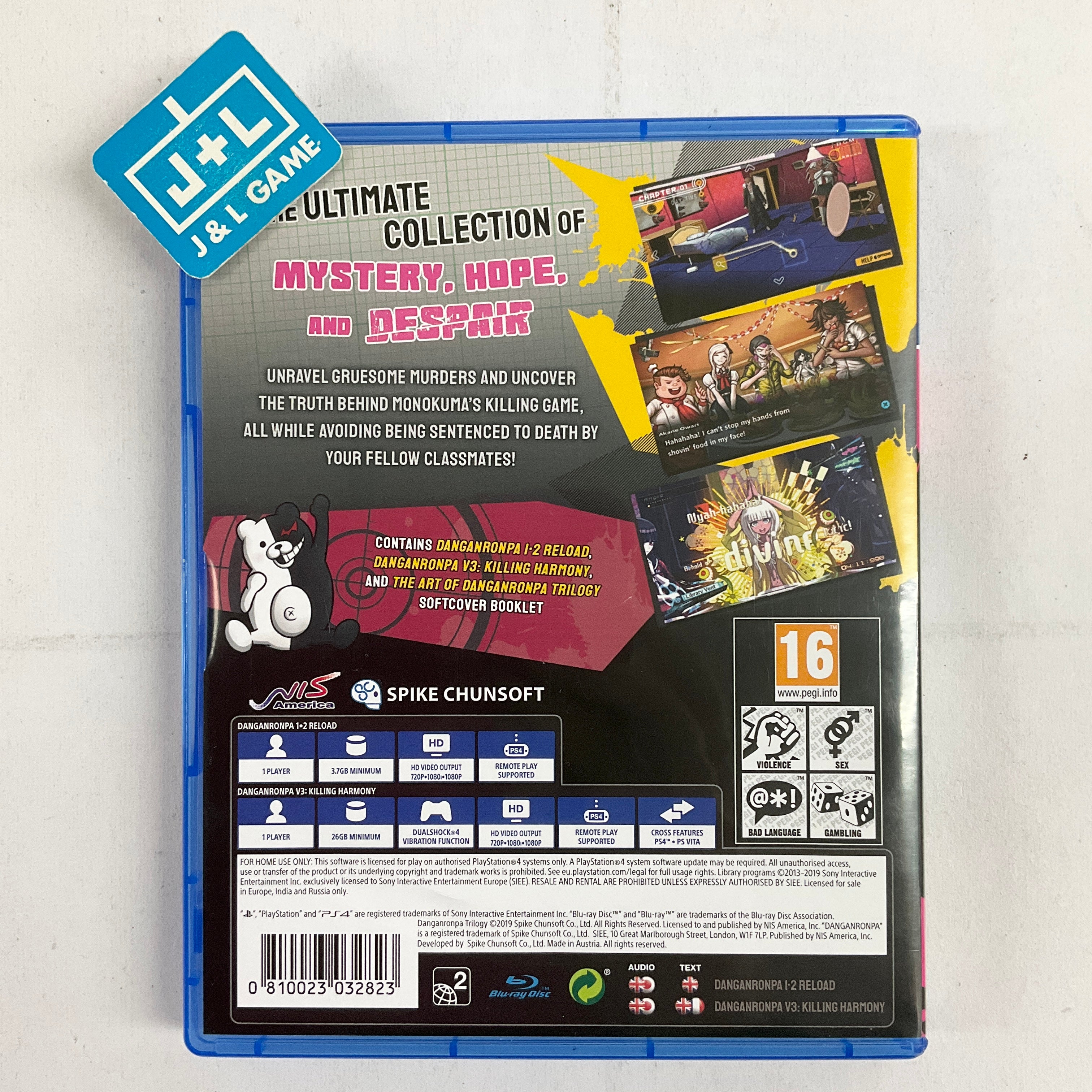 Danganronpa Trilogy - (PS4) PlayStation 4 [Pre-Owned] (European Import) Video Games NIS America   