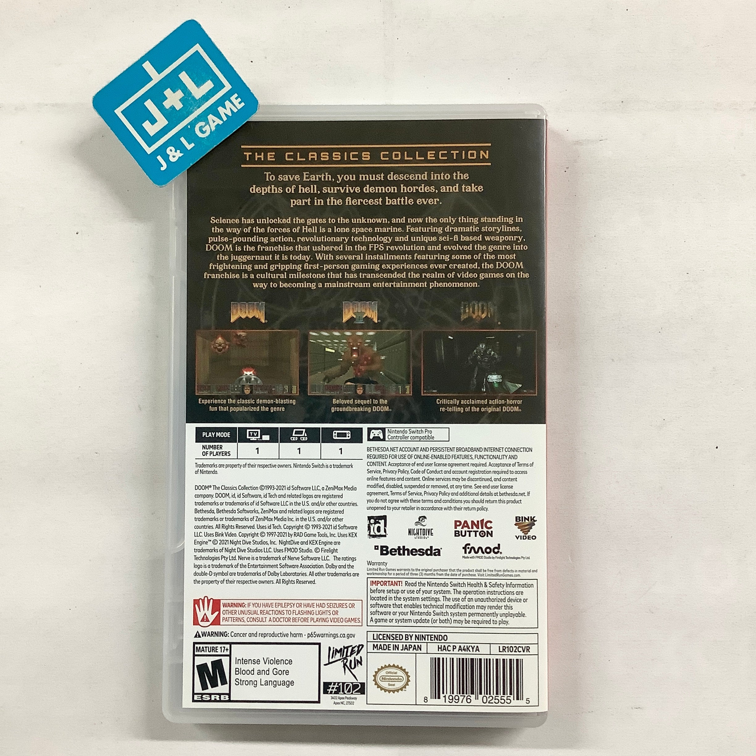 Doom: The Classics Collection (Limited Run #102) - (NSW) Nintendo Switch [Pre-Owned] Video Games Limited Run Games   