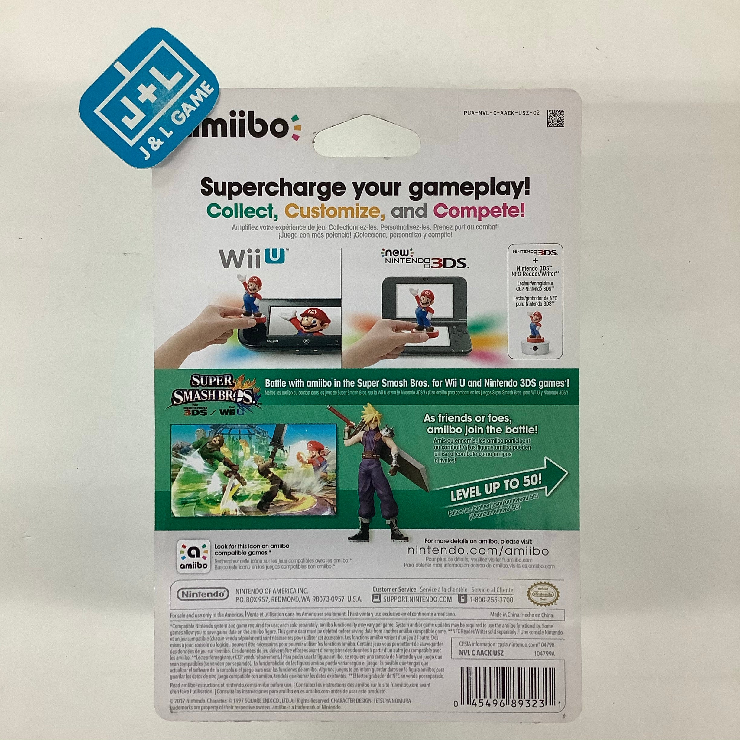 Cloud (Super Smash Bros. series) - Nintendo WiiU Amiibo Amiibo Nintendo   