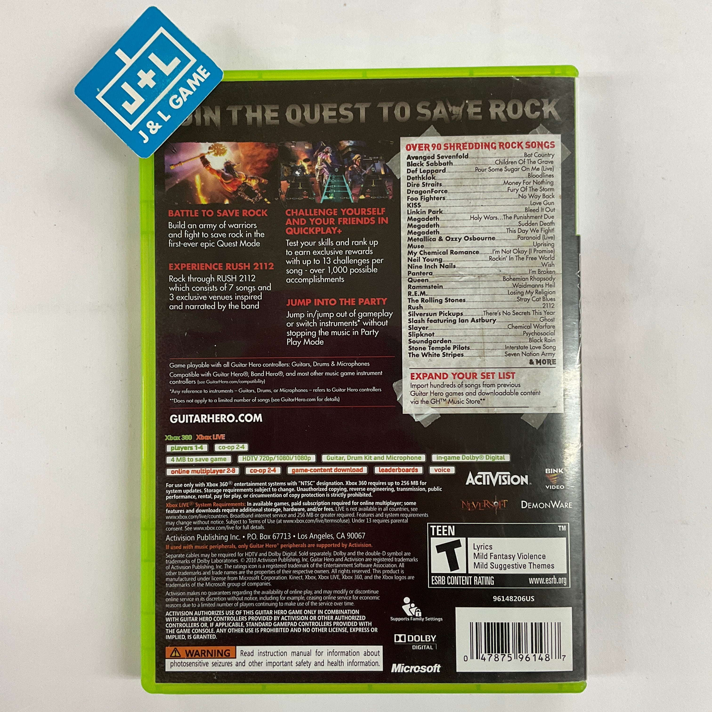 Guitar Hero: Warriors of Rock - (X360) Xbox 360 [Pre-Owned] Video Games ACTIVISION   