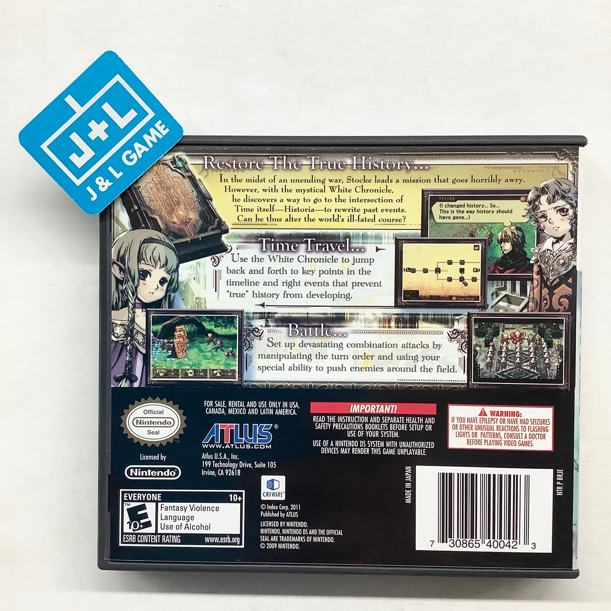 Radiant Historia  - (NDS) Nintendo DS [Pre-Owned] Video Games Atlus   