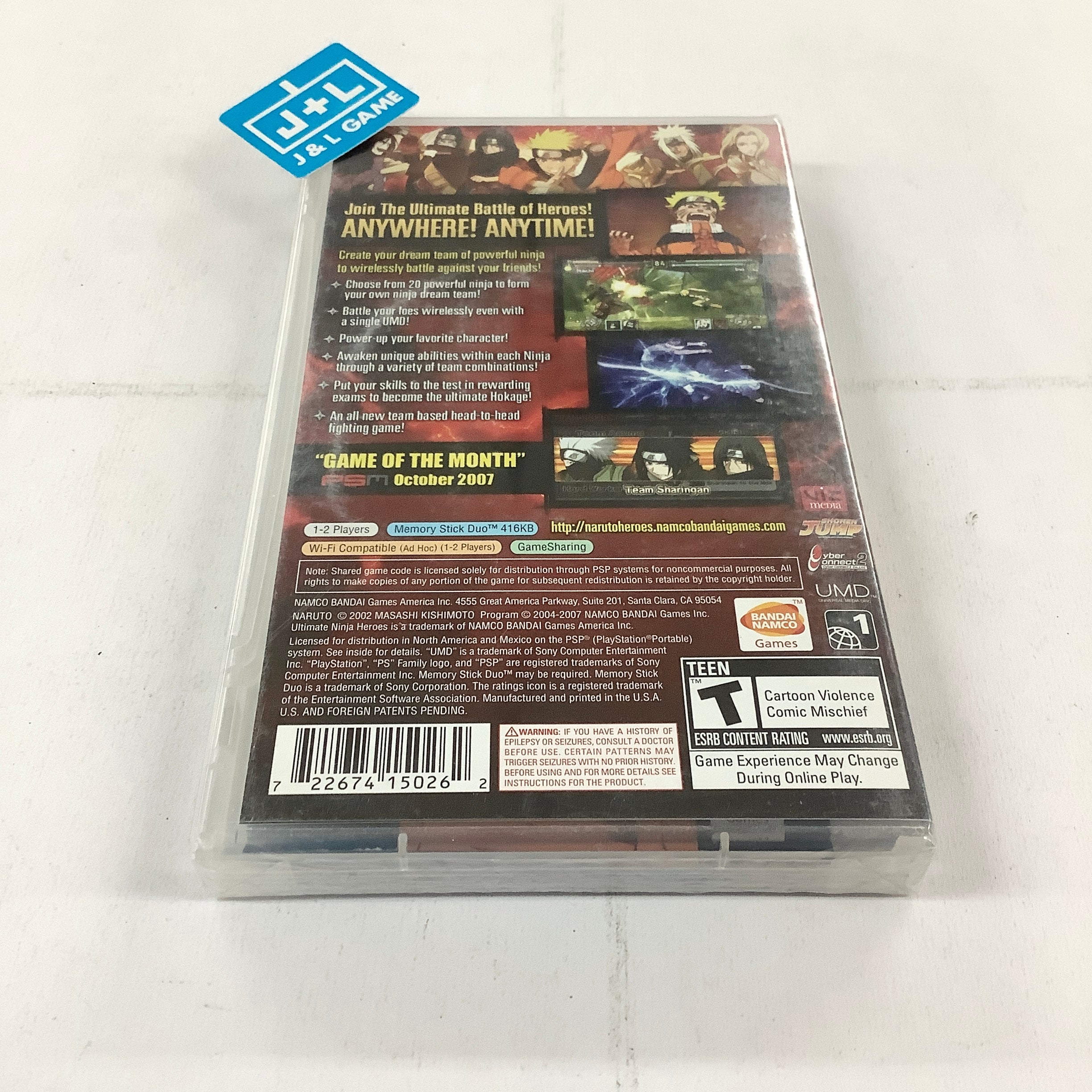 Naruto: Ultimate Ninja Heroes - Sony PSP Video Games Namco Bandai Games   