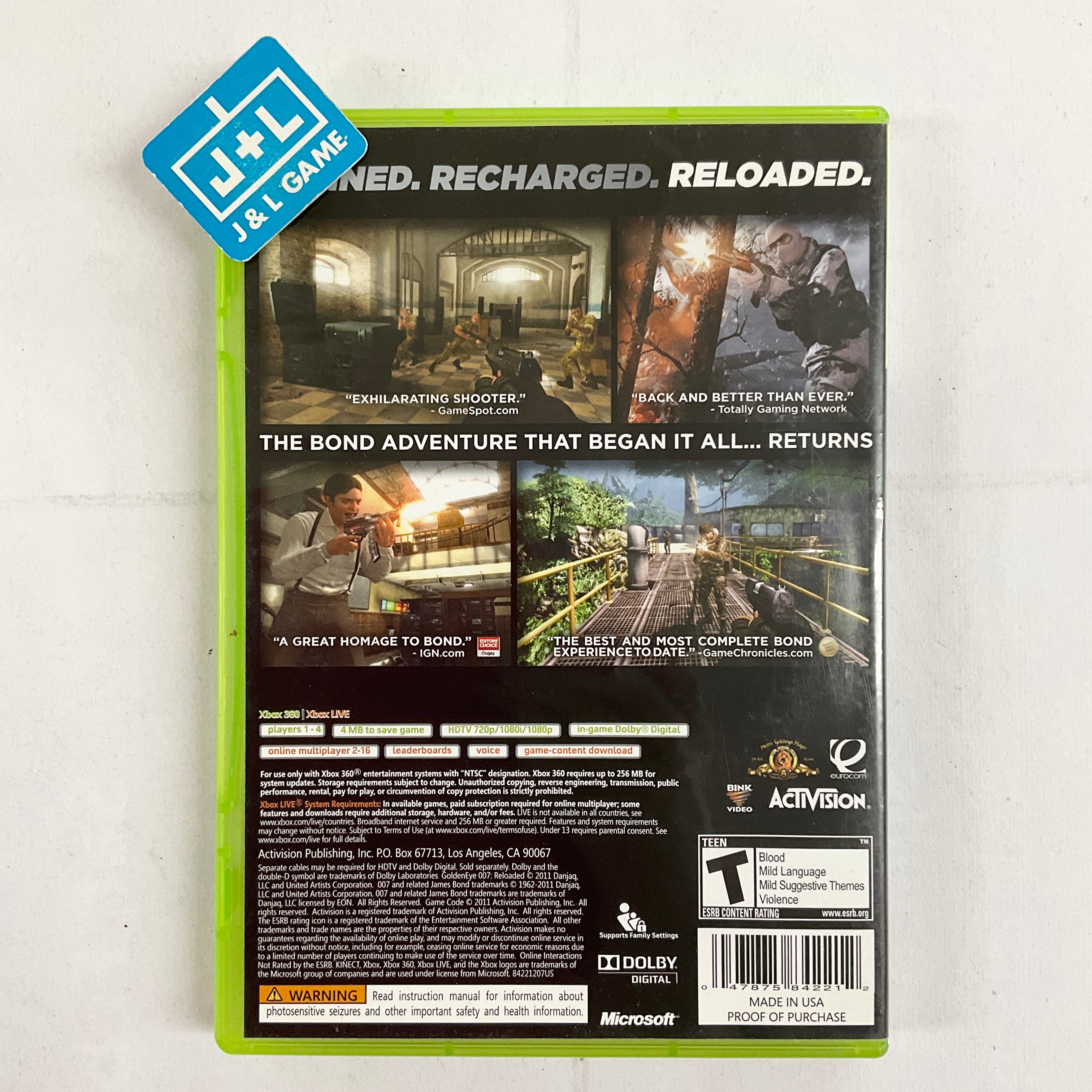 GoldenEye 007: Reloaded - Xbox 360 [Pre-Owned] | J&L Game