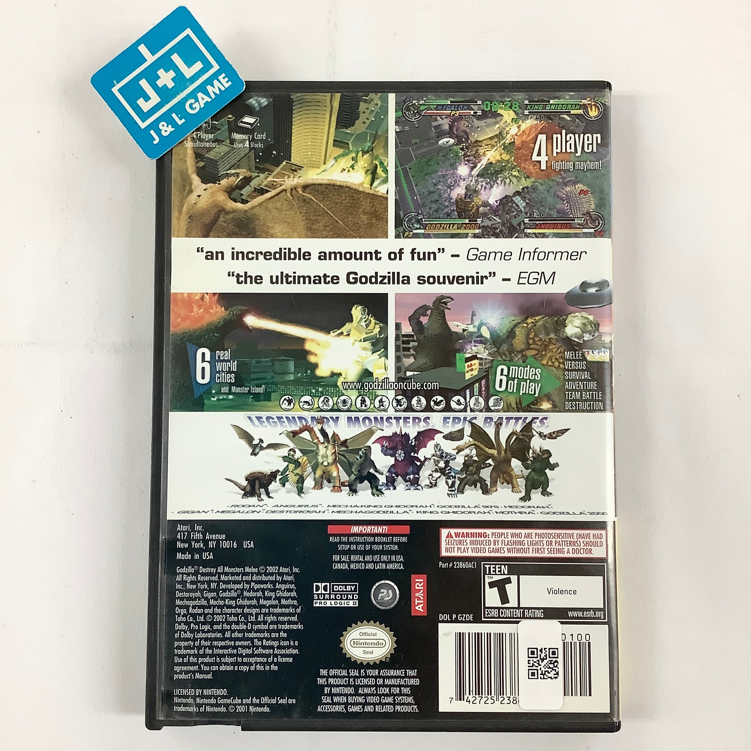 godzilla king of the monsters gamecube Godzilla Destroy All Monsters Melee
