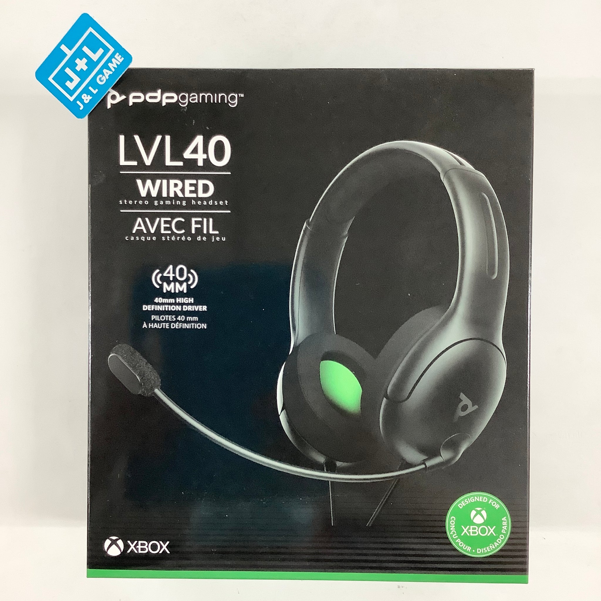PDP Gaming LVL40 Wired Stereo Gaming Headset With Noise Cancellin