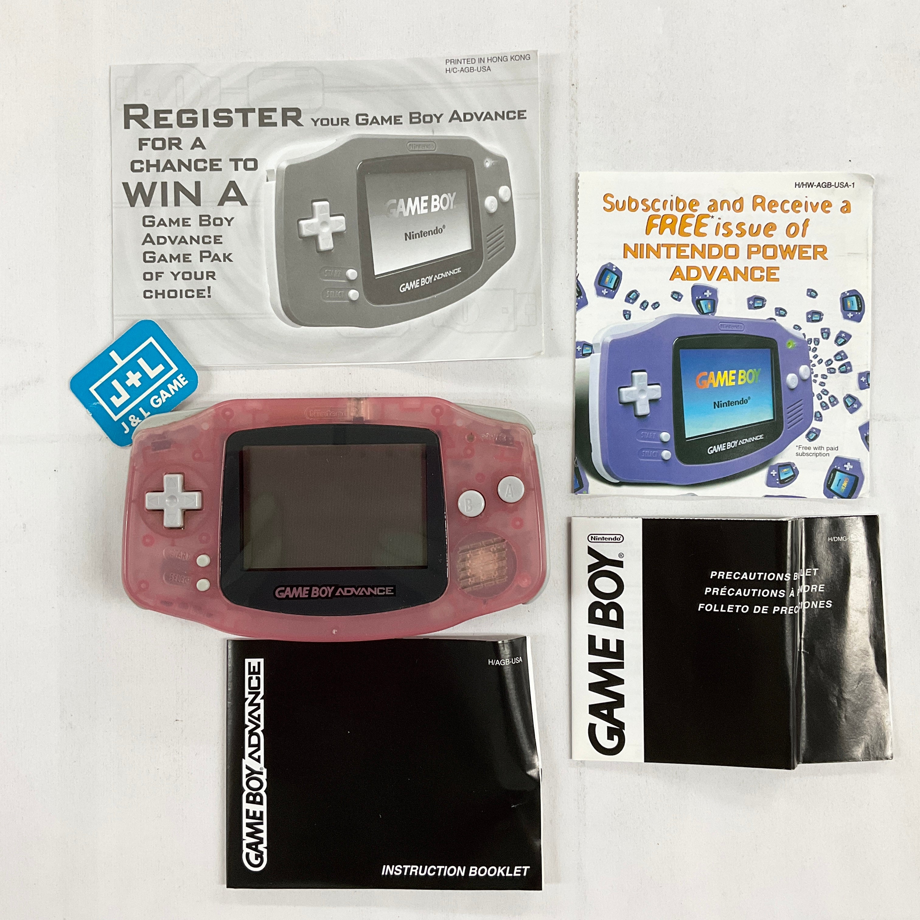 Nintendo Game Boy Advance (Clear Pink) - (GBA) Game Boy Advance [Pre-Owned] Consoles Nintendo   