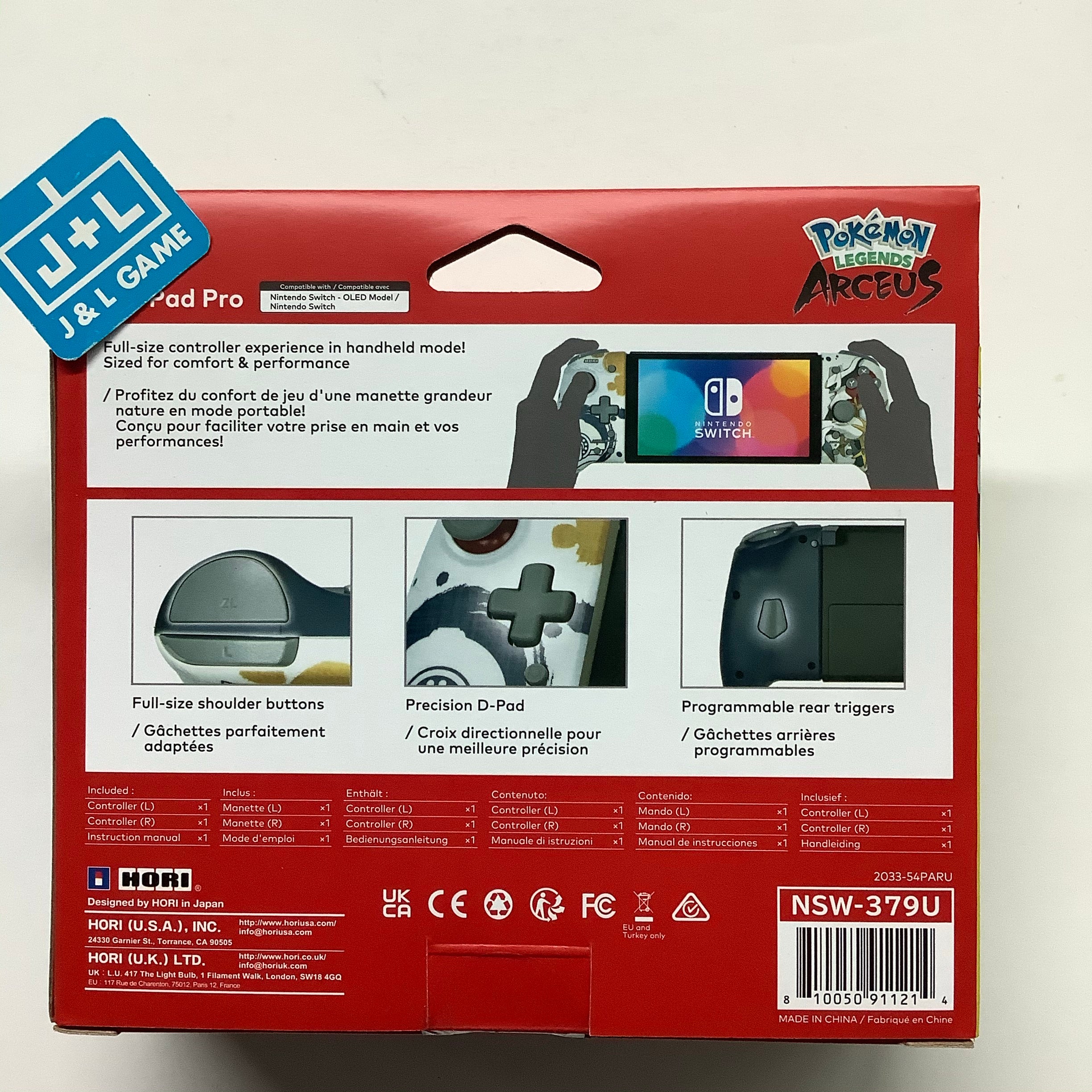 HORI Nintendo Switch Split Pad Pro (Pokemon Legends: Arceus) - (NSW) Nintendo Switch Accessories HORI   