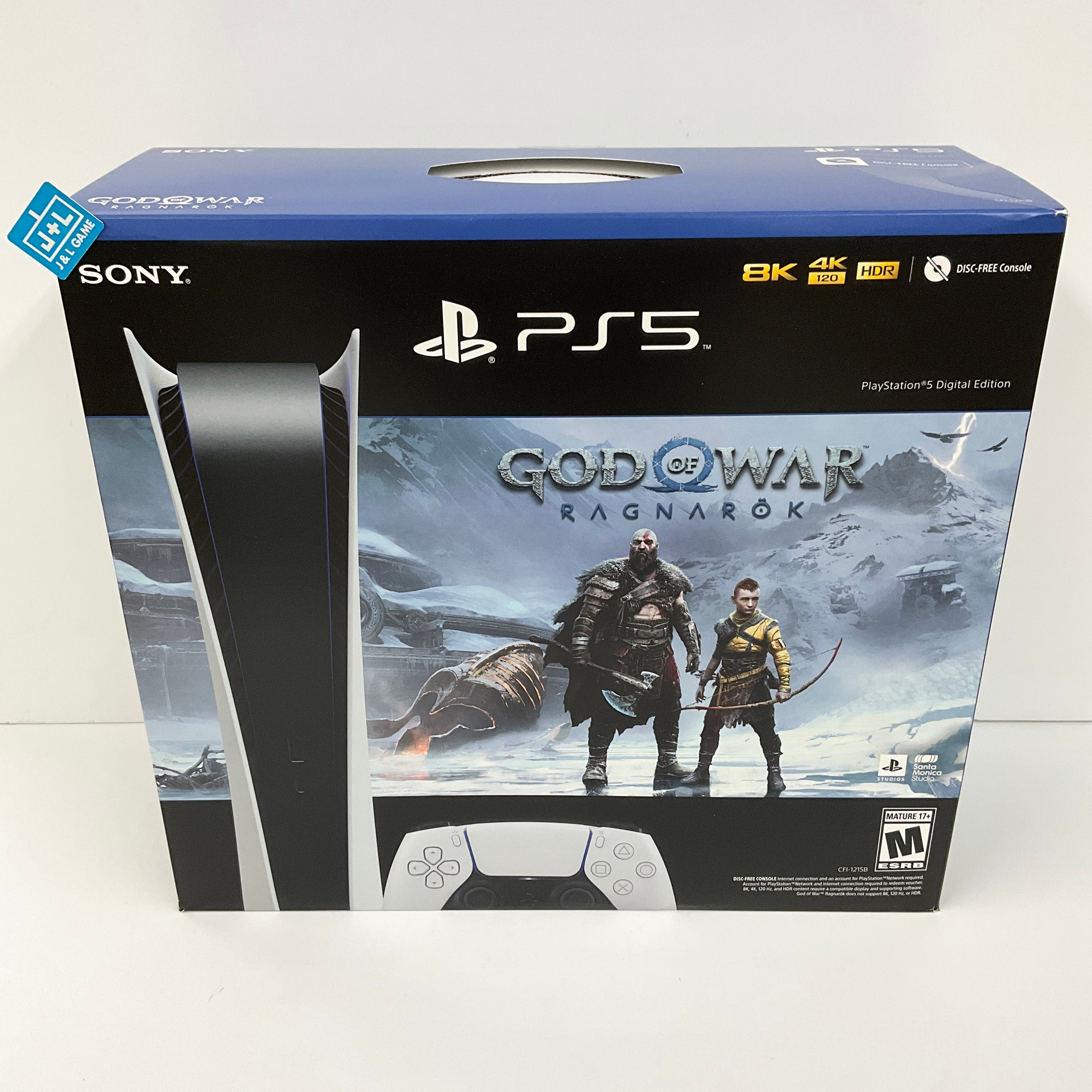 SONY PlayStation 5 Digital Edition Console (God of War Ragnarok Bundle) (Model CFI-1215B) - (PS5) PlayStation 5 Video Games PlayStation   