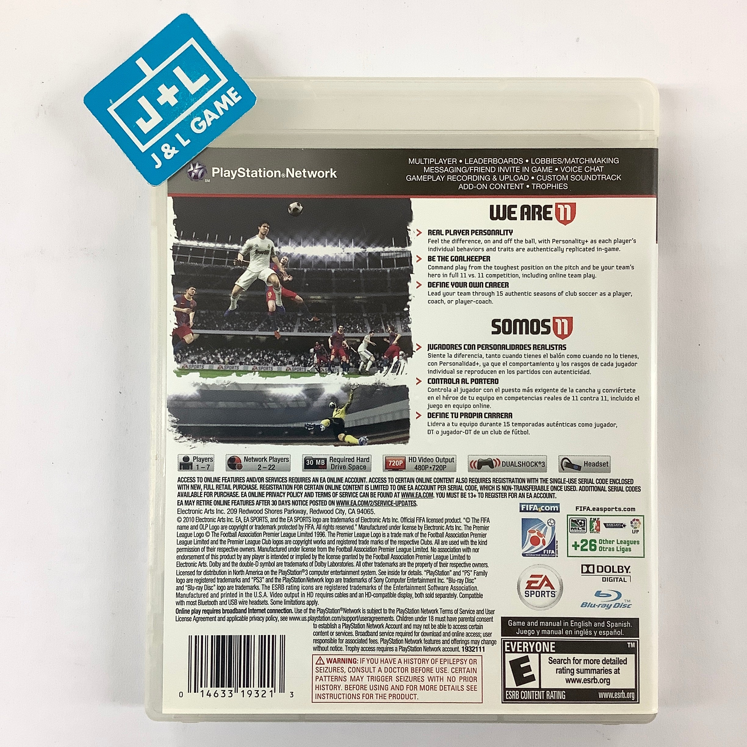 FIFA Soccer 11 - (PS3) PlayStation 3 [Pre-Owned] | J&L Game