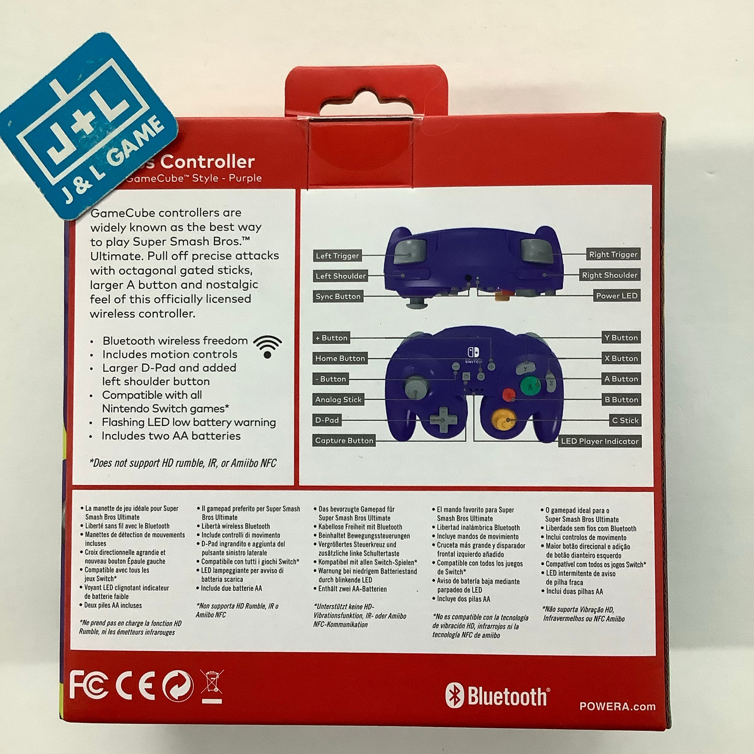 PowerA Wireless Controller (GameCube Style Purple) - (NSW) Nintendo Sw ...