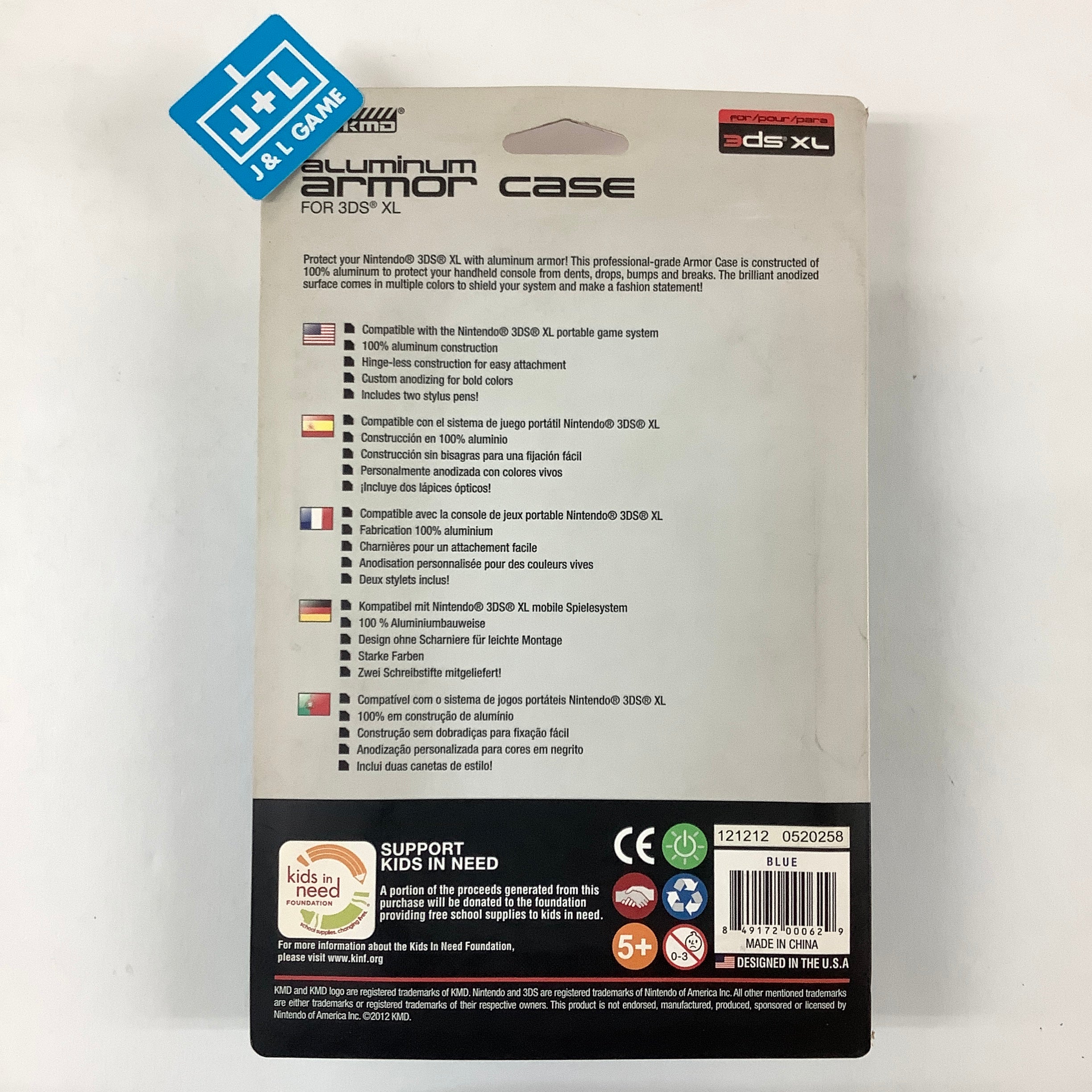 KMD Aluminum Armor Case for 3DS XL (Blue) - Nintendo 3DS ACCESSORIES KMD   