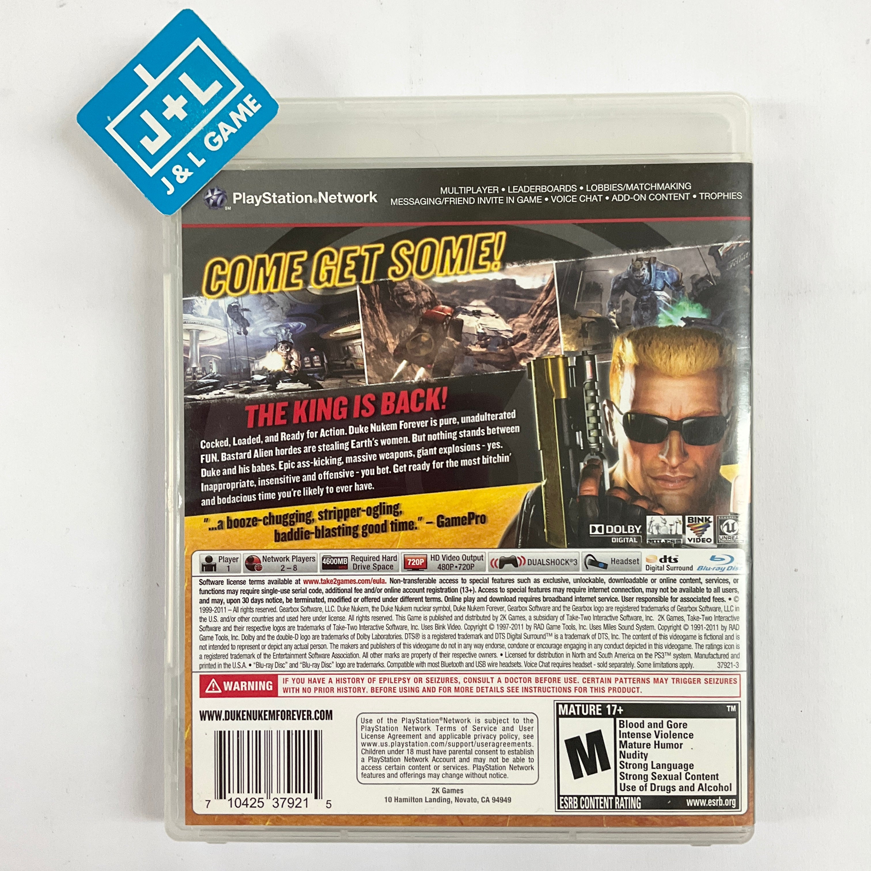 Duke Nukem Forever - (PS3) PlayStation 3 [Pre-Owned] Video Games 2K Games   